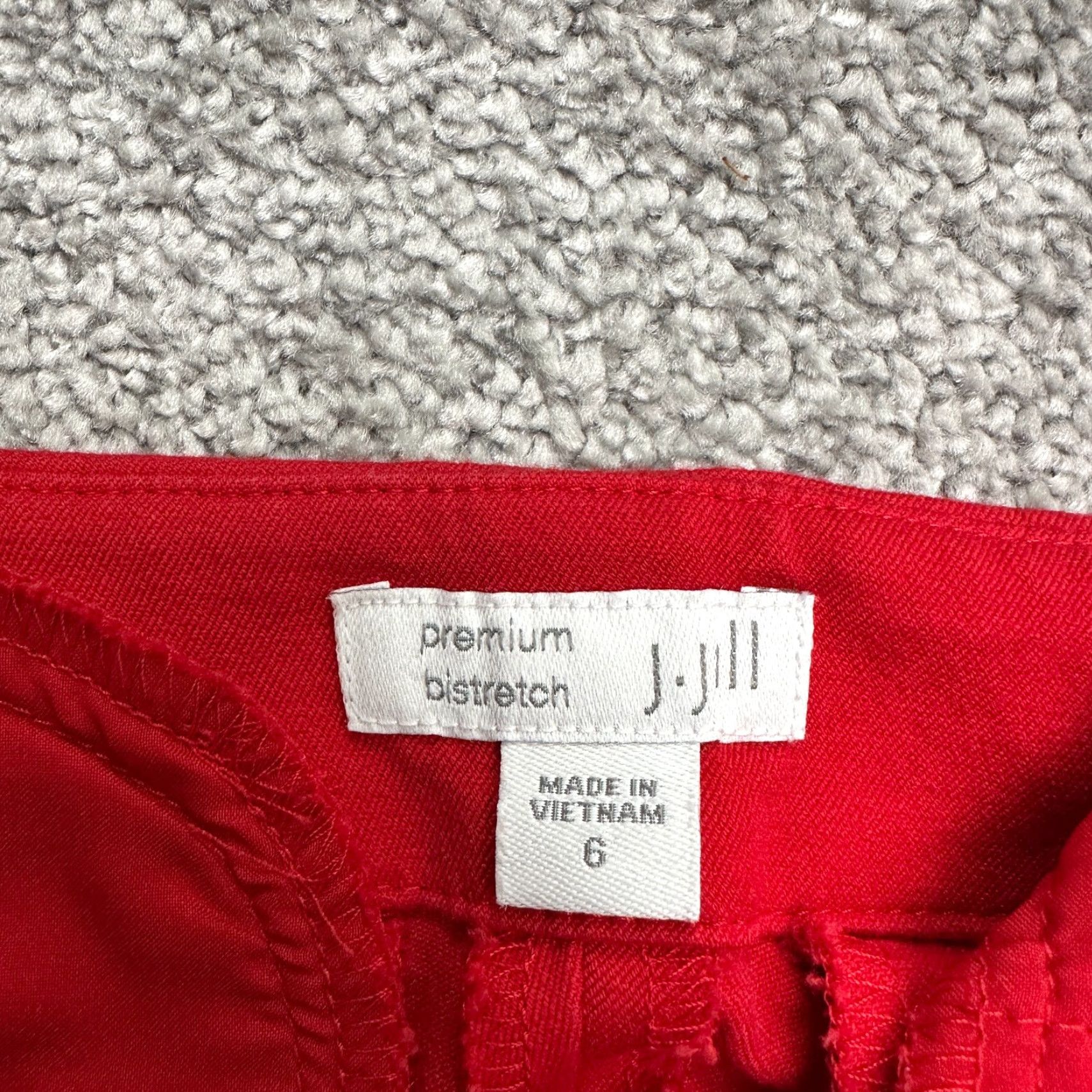 J. Jill J. Jill Premium Bistretch Straight Leg Pants Womens 6 Red Mid Rise Workwear 31x26 Size 28" / US 6 / IT 42 - 5 Thumbnail