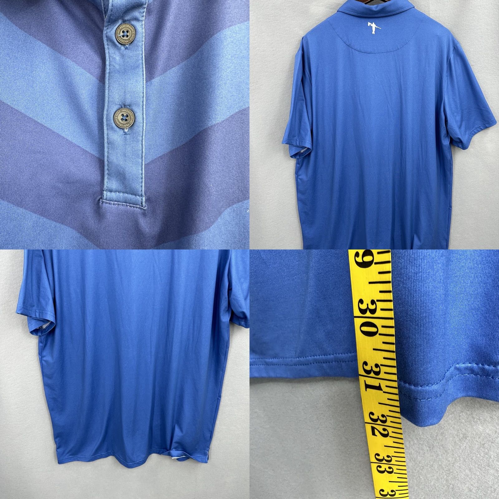 Vintage Anderson Ord Shirt Mens Large Blue Polo Short Sleeve Golf Performance Preppy Dad Mens Size US L / EU 52-54 / 3 - 8 Thumbnail