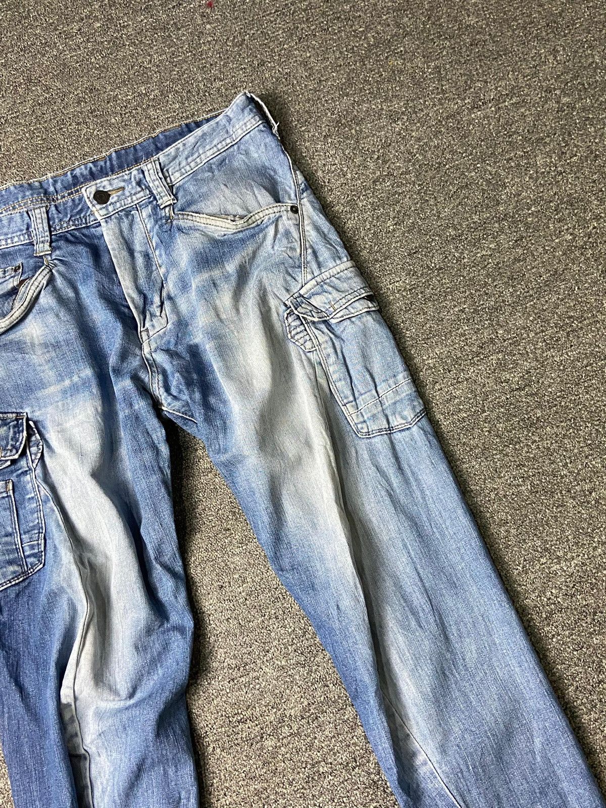 Japanese Brand × Vintage EVENRIVER Work Wear Cargo Denim Jeans (131) Size US 34 / EU 50 - 9 Thumbnail