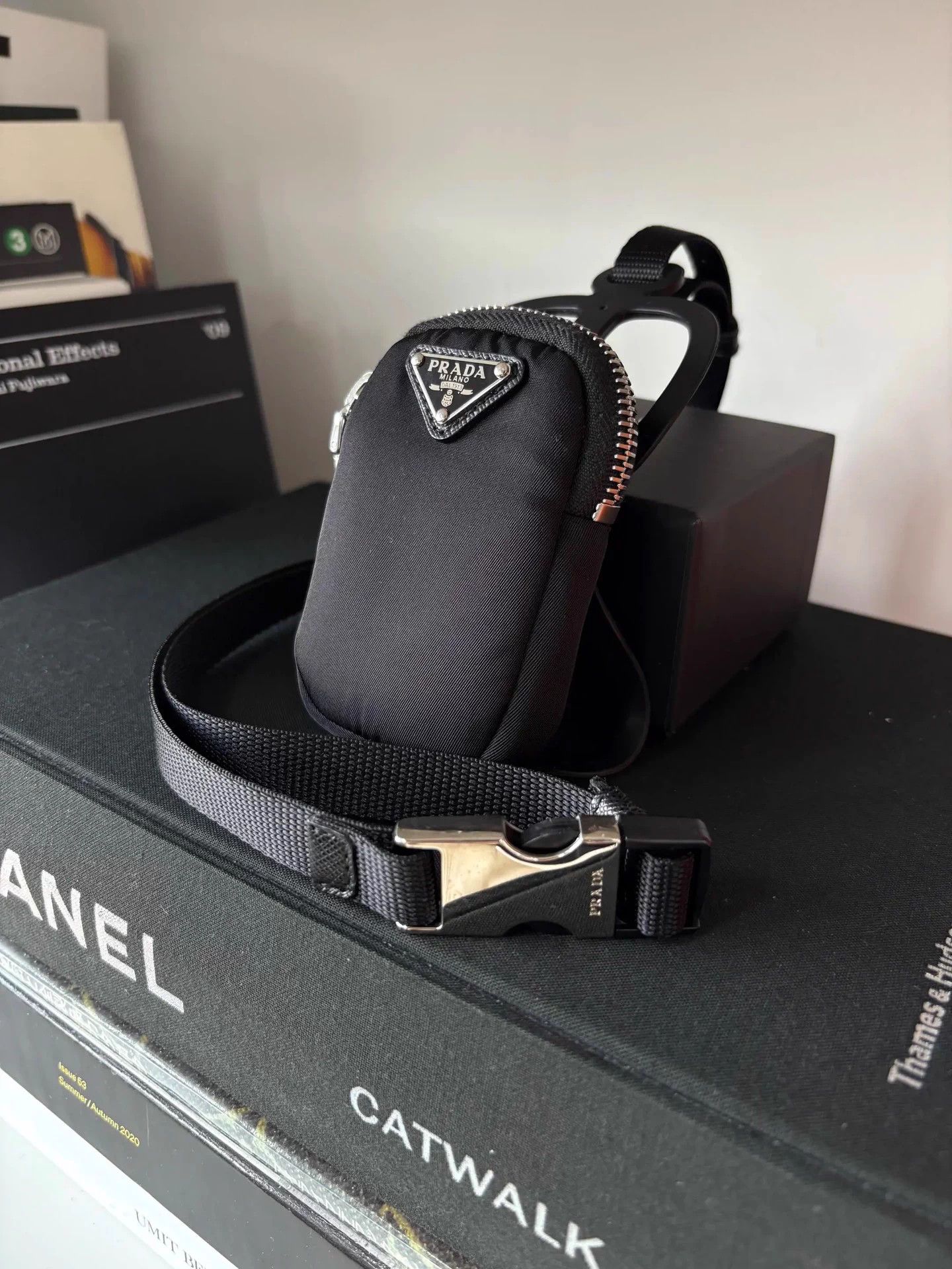 Prada Prada Black Rubber Phone & Earbud Case 99 New Size ONE SIZE - 2 Thumbnail