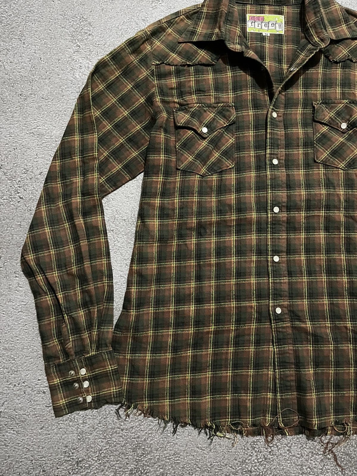 Japanese Brand Japanese Gdc Distressed Flannel LGB Style Size US M / EU 48-50 / 2 - 2 Thumbnail
