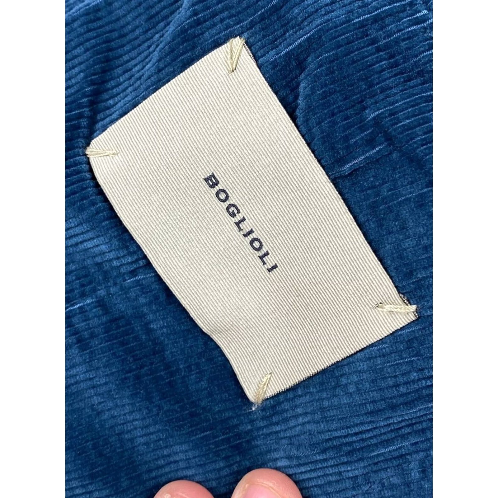 Boglioli Boglioli Blazer Men Size 48 Blue Corduroy Classic Size 48R - 3 Thumbnail