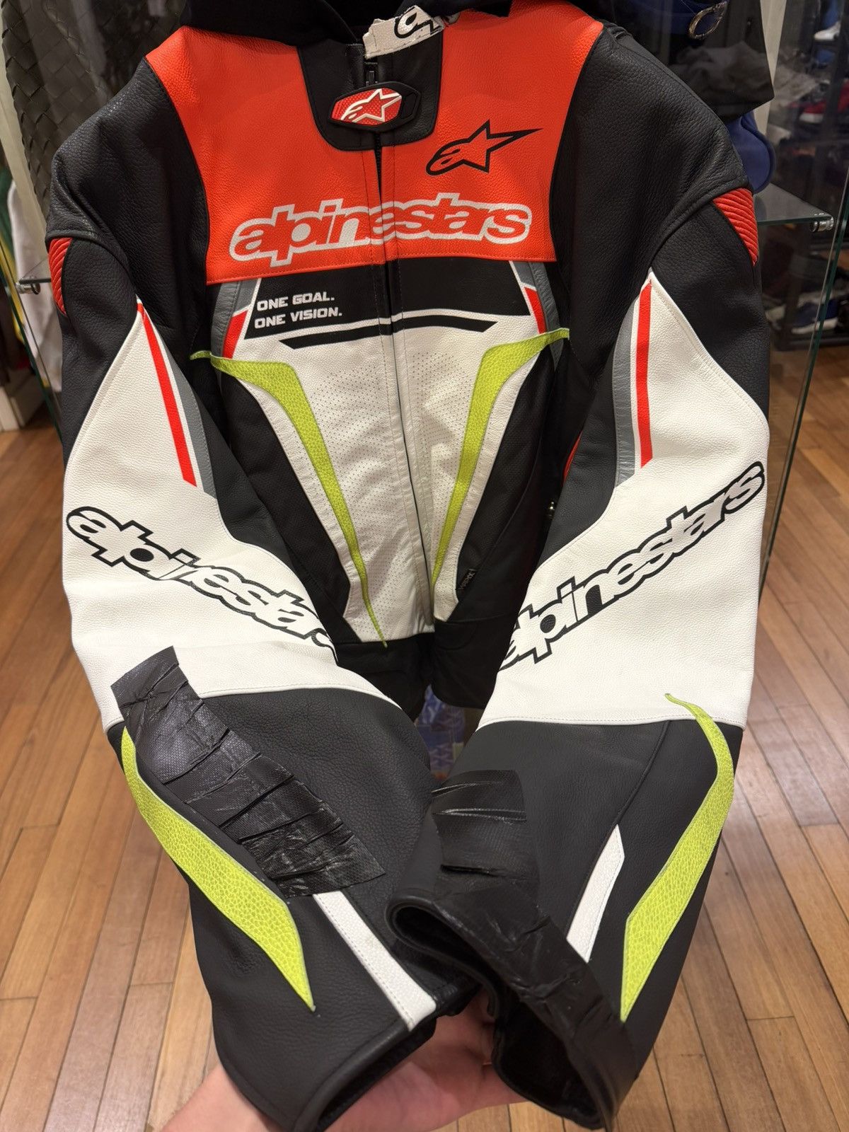 2024 Balenciaga AlpineStars Runway Leather Upcycled Jacket