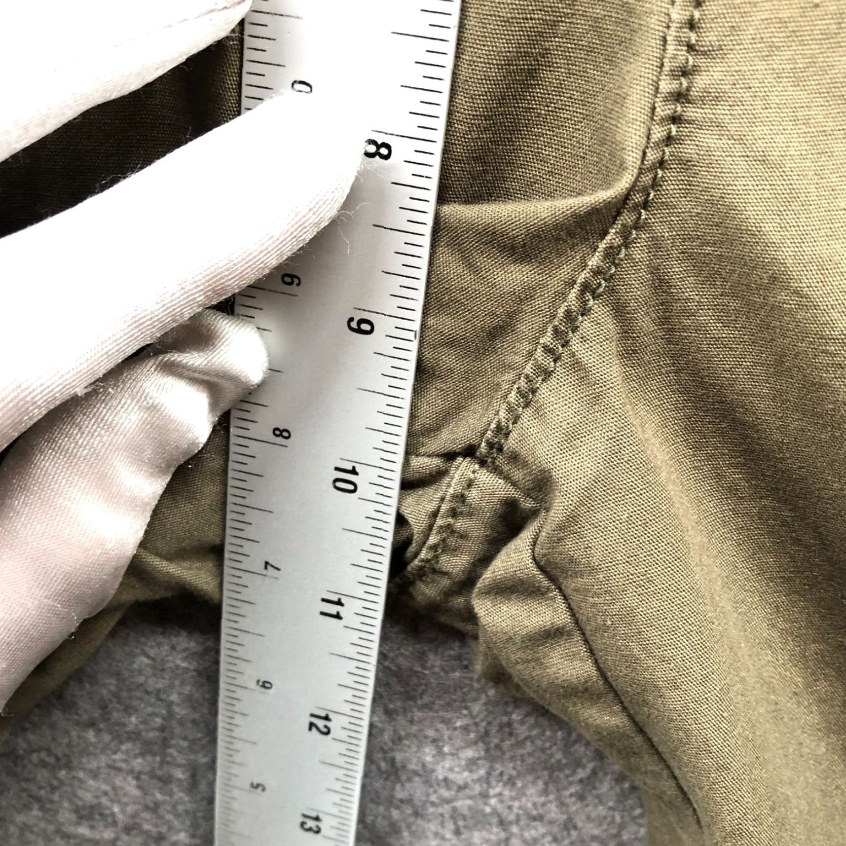 H&M H&M Baggy Cargo Pants Womens 2 Army Green Cotton Elastic Waist Loose Wide Leg Size 26" / US 2 / IT 38 - 6 Thumbnail