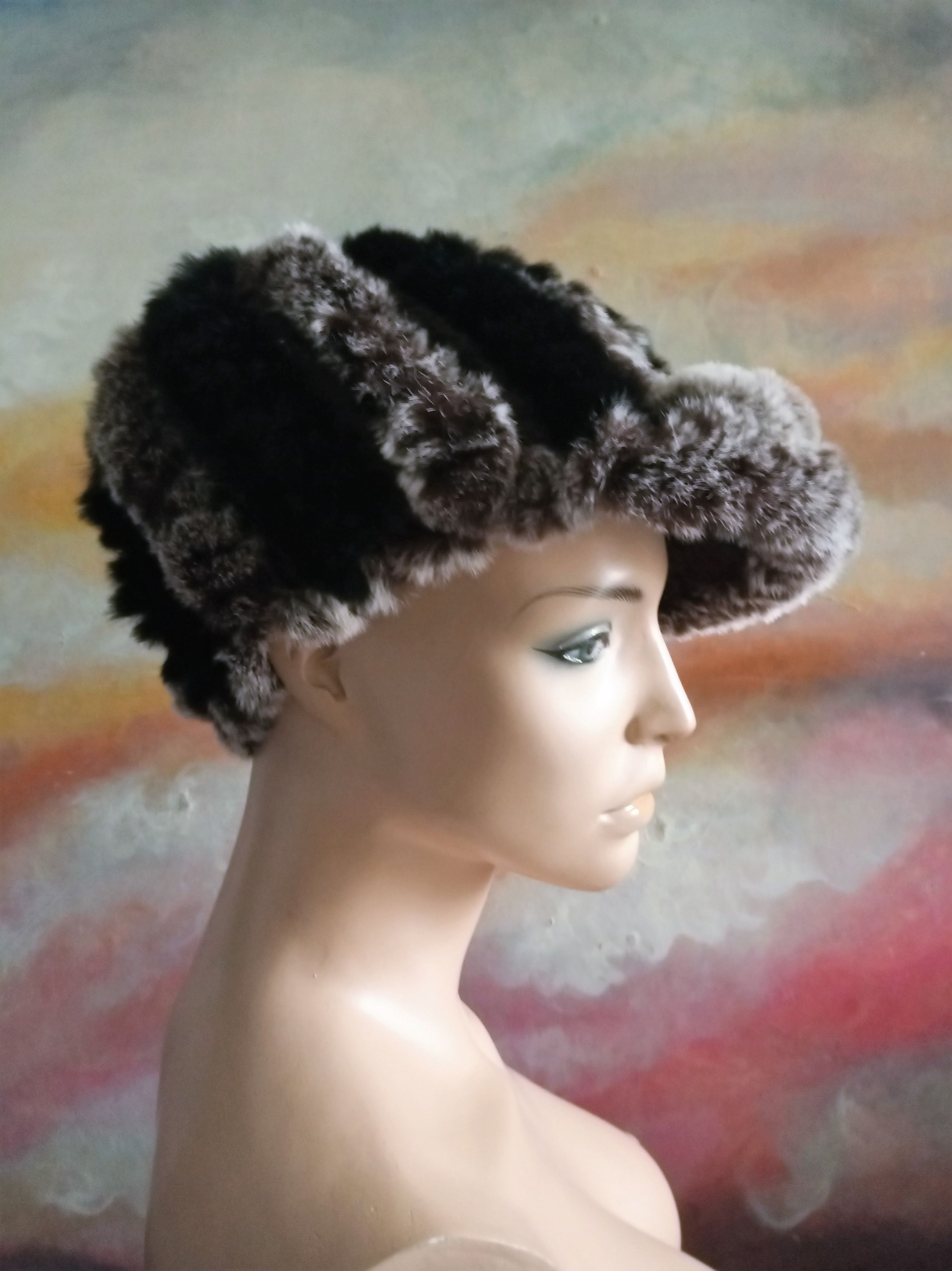 Other Unisex Real Rabbit Fur Hat Size ONE SIZE - 3 Thumbnail