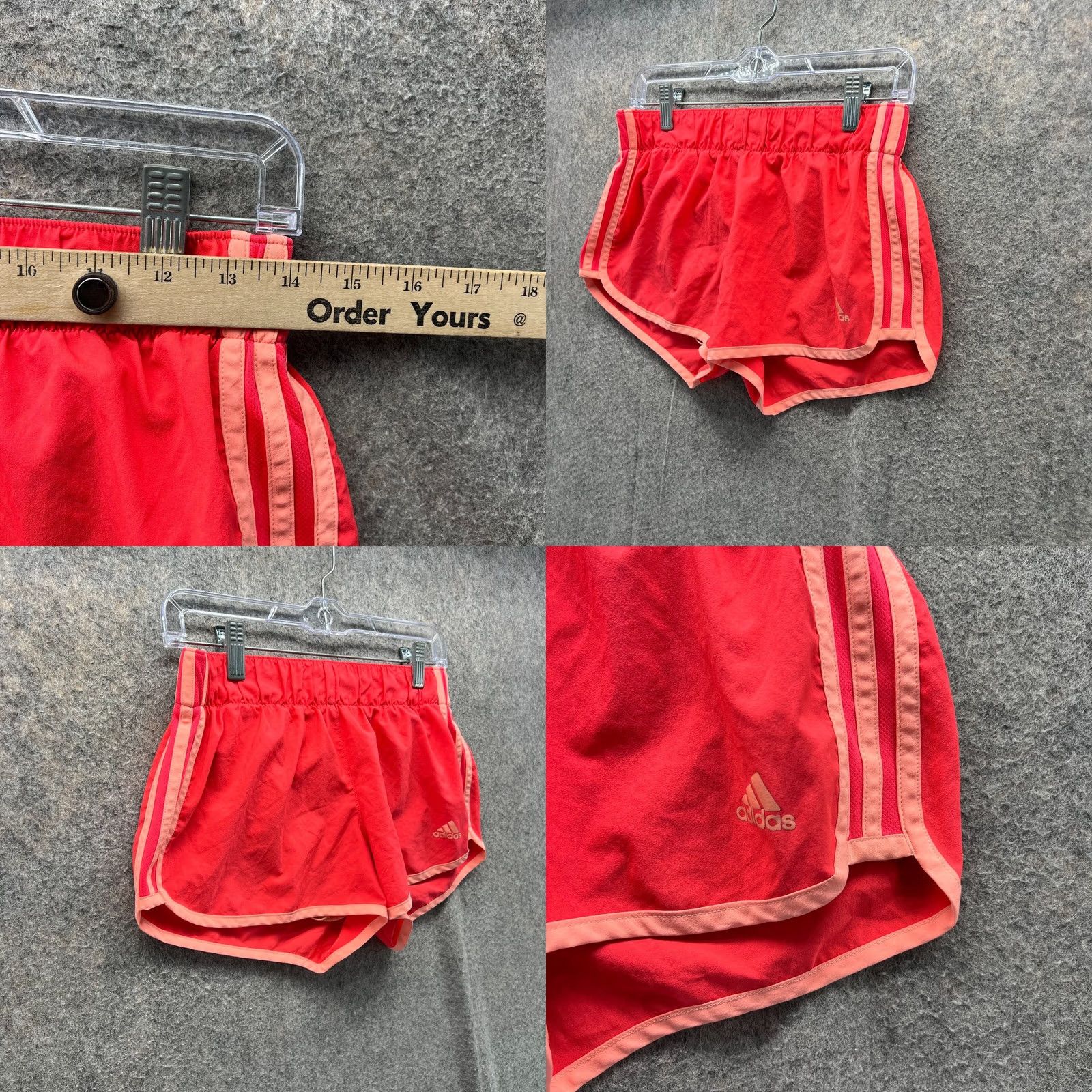 Adidas Adidas Shorts Women Medium Orange Pink Lined Polyester Tennis Activewear Beach 4 in Inseam Men? Size 32" / US 10 / IT 46 - 8 Thumbnail