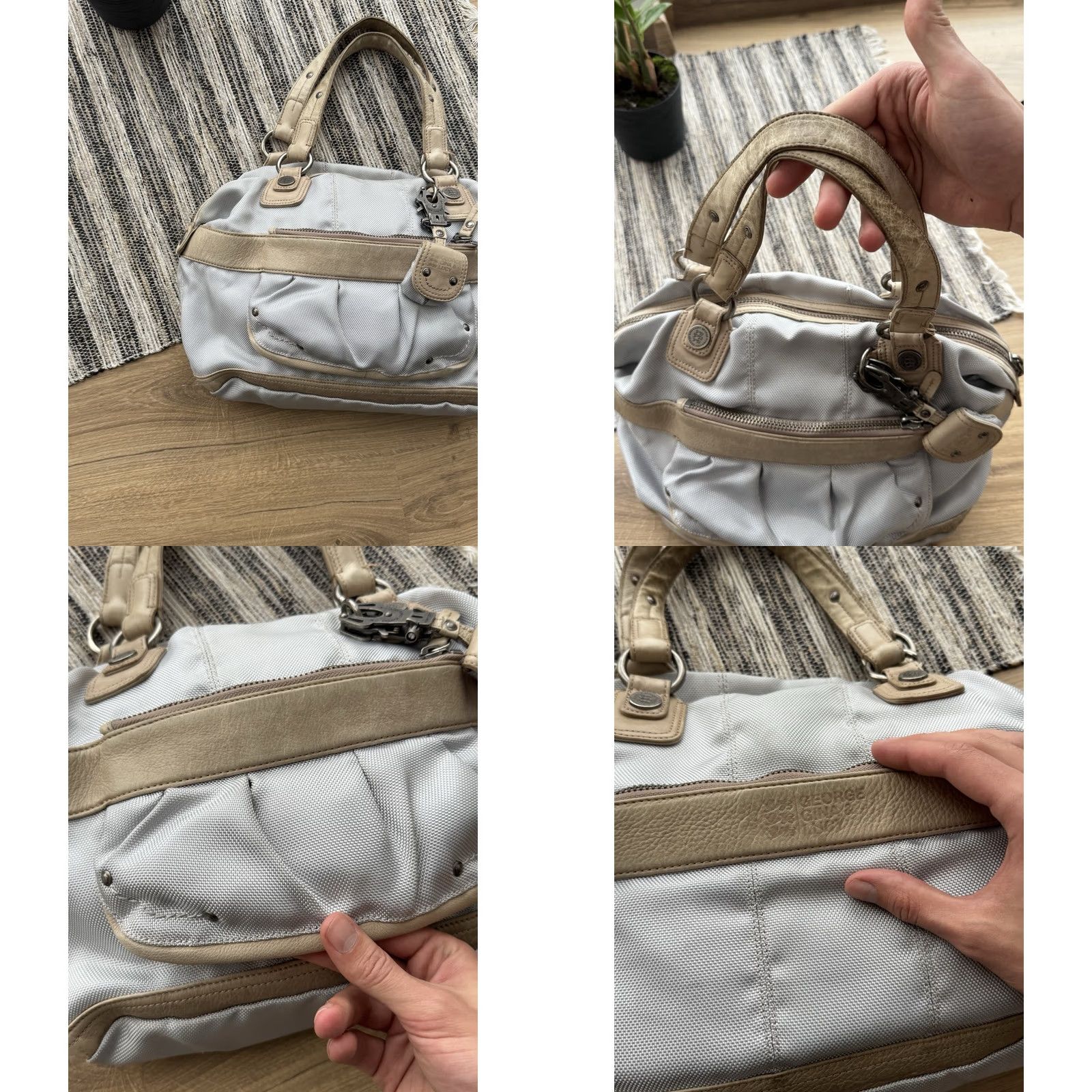 George Gina & Lucy VINTAGE GGL George Gina & Lucy Tote Bag Women Medium Gray Clay 90s City Classic Retro Designer US Streetwear Tote Bag Size ONE SIZE - 8 Thumbnail