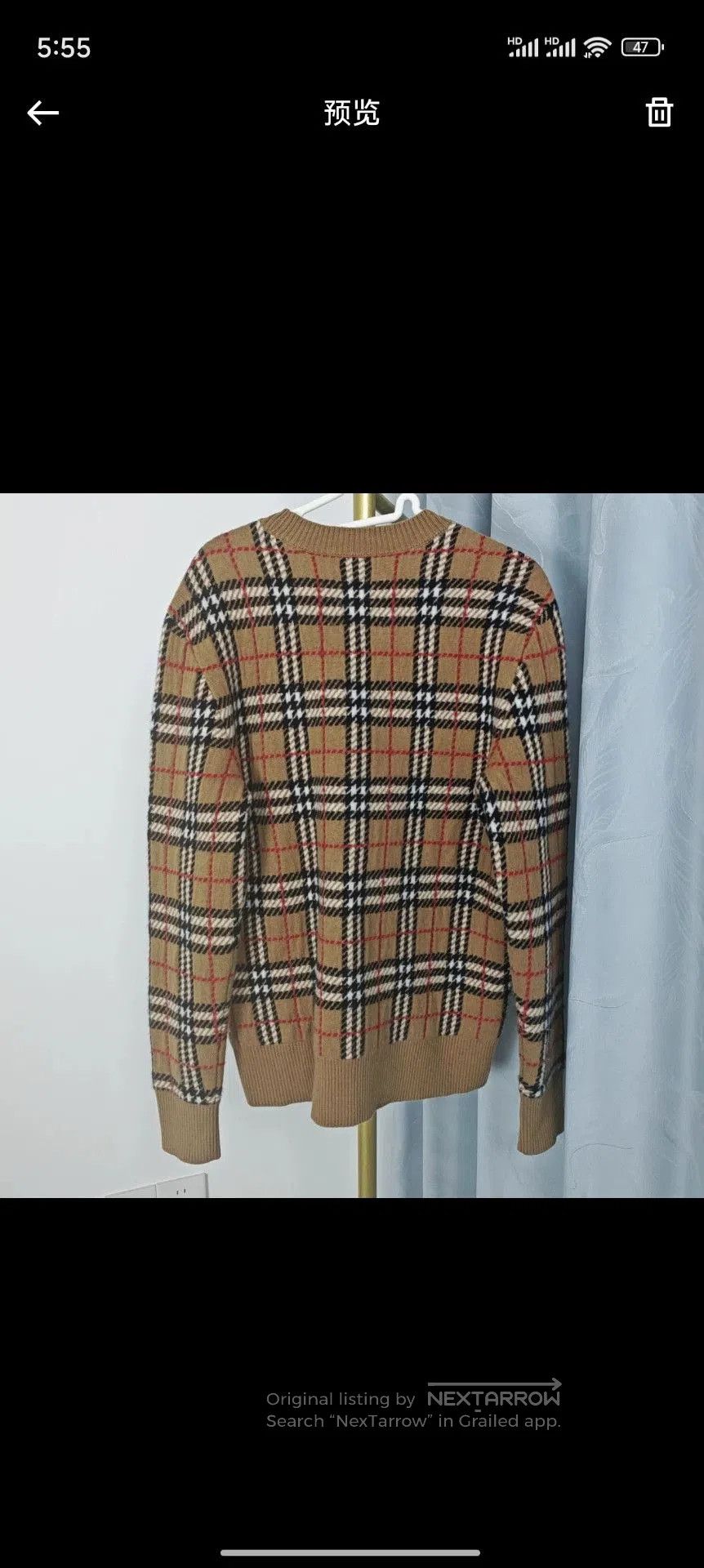 Burberry Burberry Classic Plaid Wool Sweater. Size US XS / EU 42 / 0 - 5 Thumbnail
