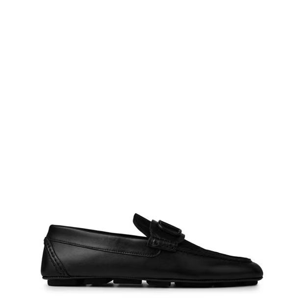 o1g2r1mq0824 Driver Vlogo Signature Loafers in Black