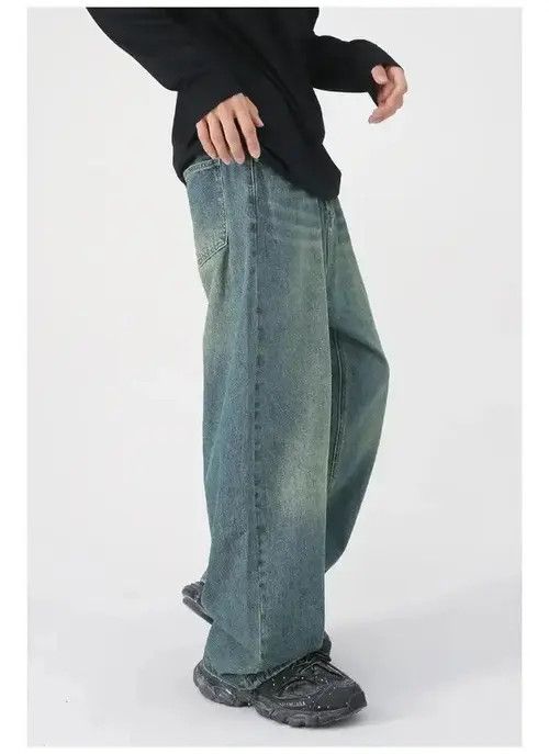 Jean Kitajima x Eno Retro washed damaged baggy jeans y2k hip hop Size US 34 / EU 50 - 4 Thumbnail