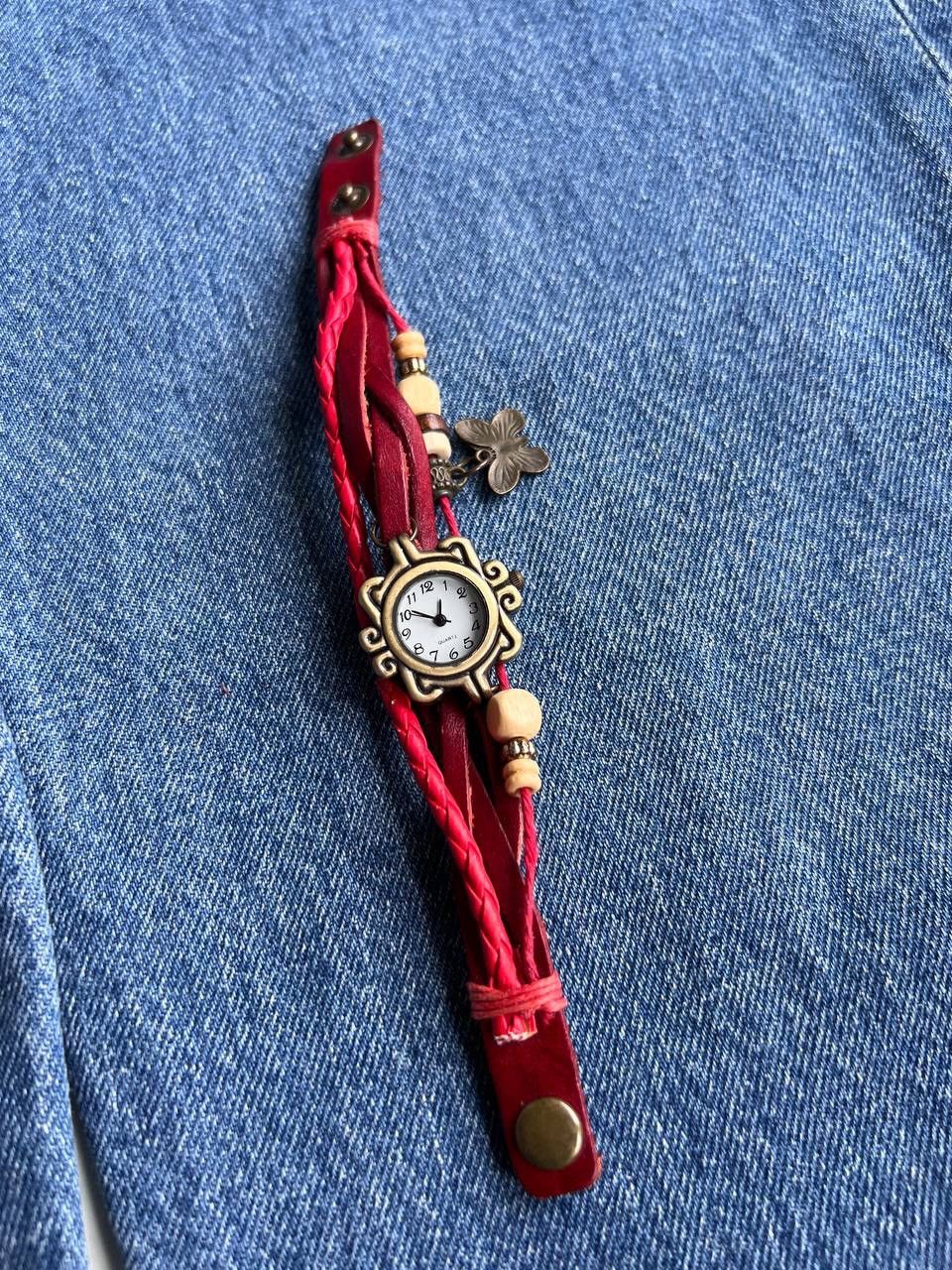 Japanese Brand × Vintage Vintage Japanese style futuristic Watch Red amulet 🦋 Size ONE SIZE - 7 Thumbnail