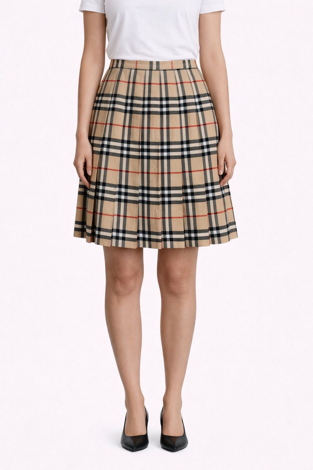 Burberry Vintage Burberrys Nova Check Pleated Skirt | Wool Blend Size 27" / US 4 / IT 40 - 1 Thumbnail
