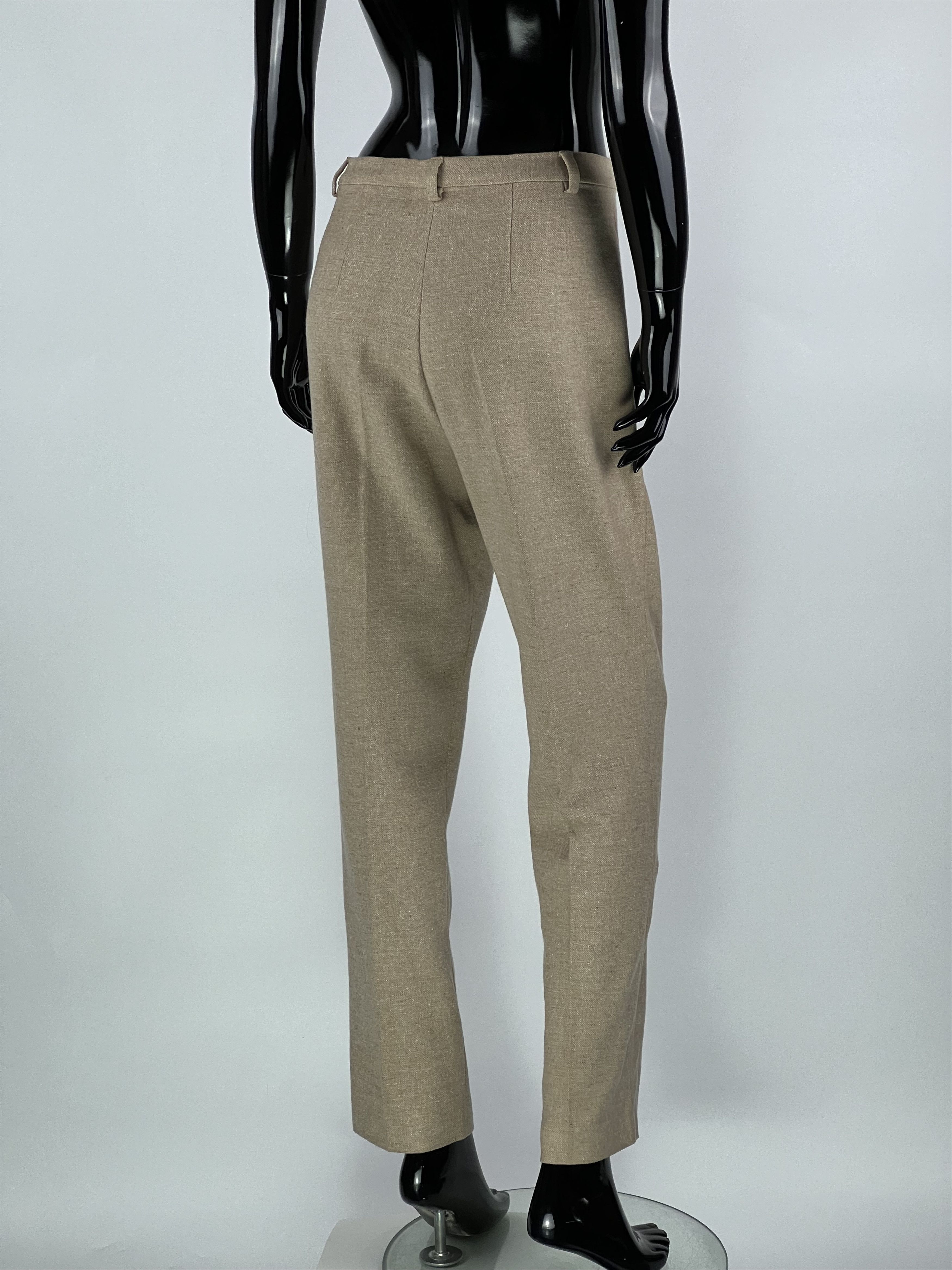 Brunello Cucinelli Gunex by Brunello Cucinelli Beige Wool Cashmere Pants US10 Size 32" / US 10 / IT 46 - 3 Thumbnail