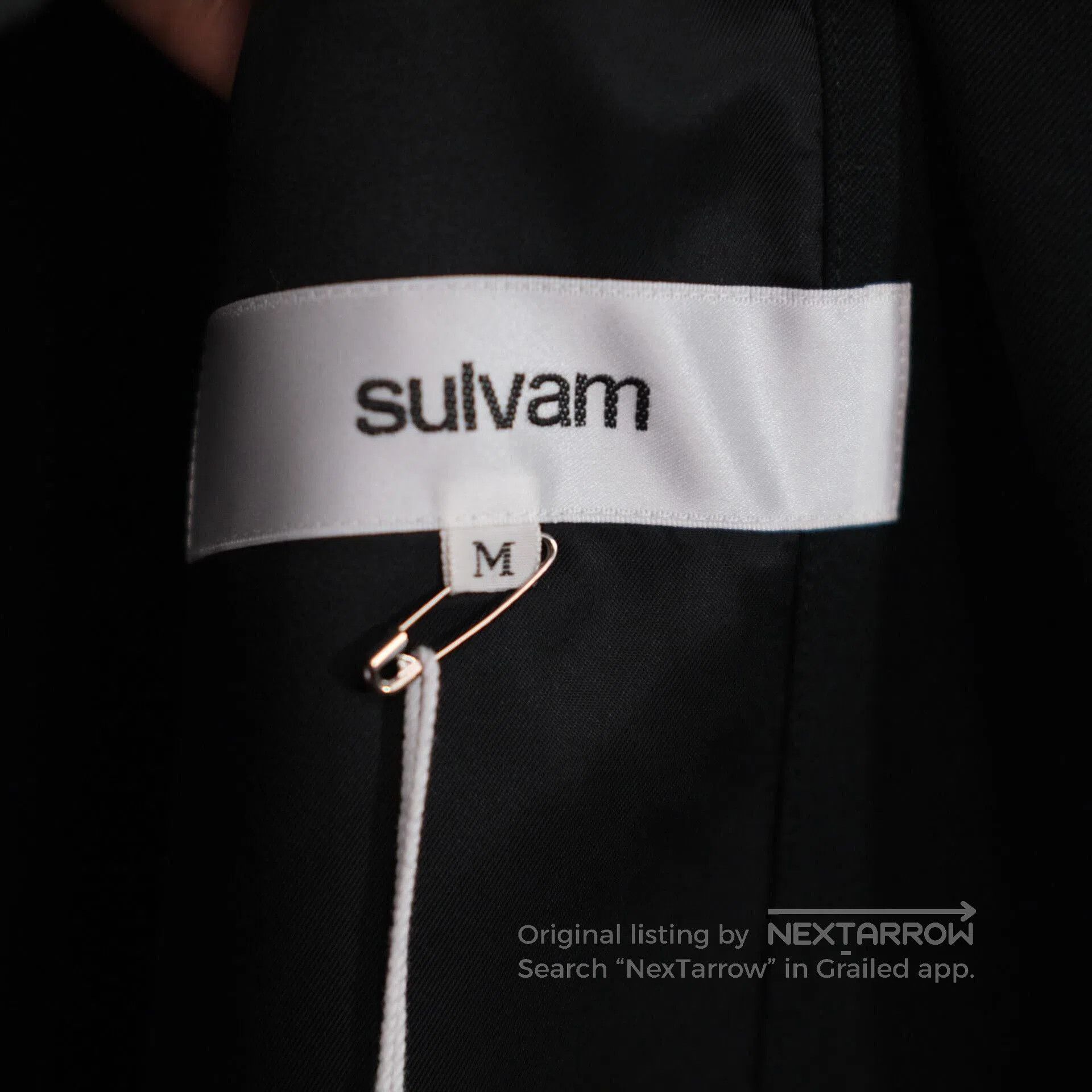 Sulvam Stylish Black Coat by Sulvam. Size US M / EU 48-50 / 2 - 7 Thumbnail
