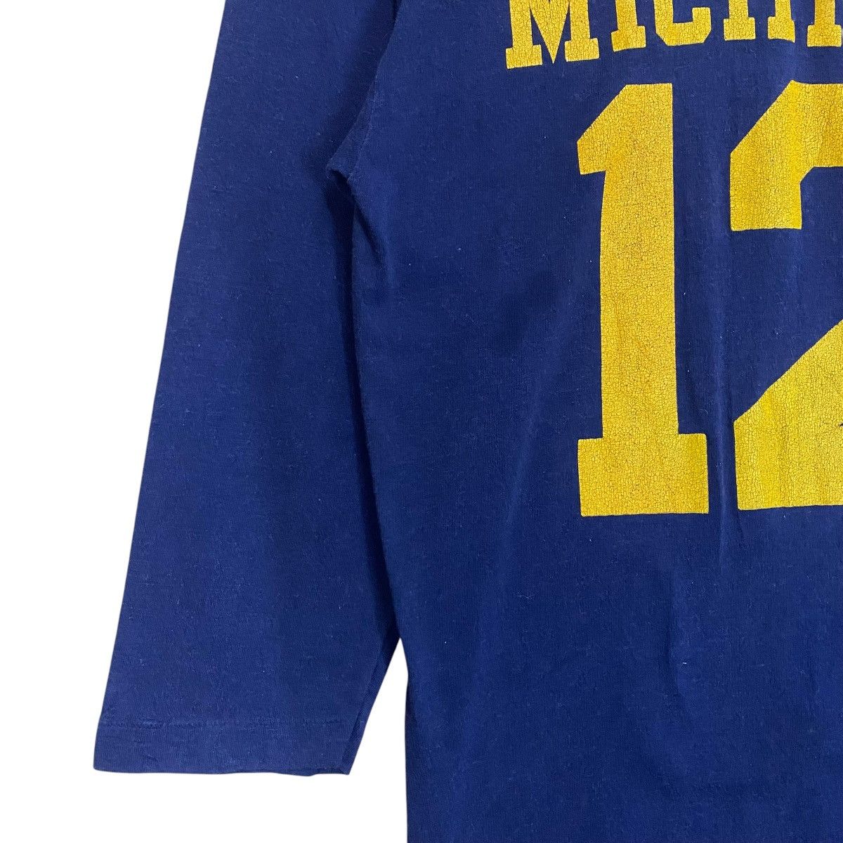 Champion Vintage 80s Champion Michigan Big Logo 3Q Tee Size US M / EU 48-50 / 2 - 6 Thumbnail