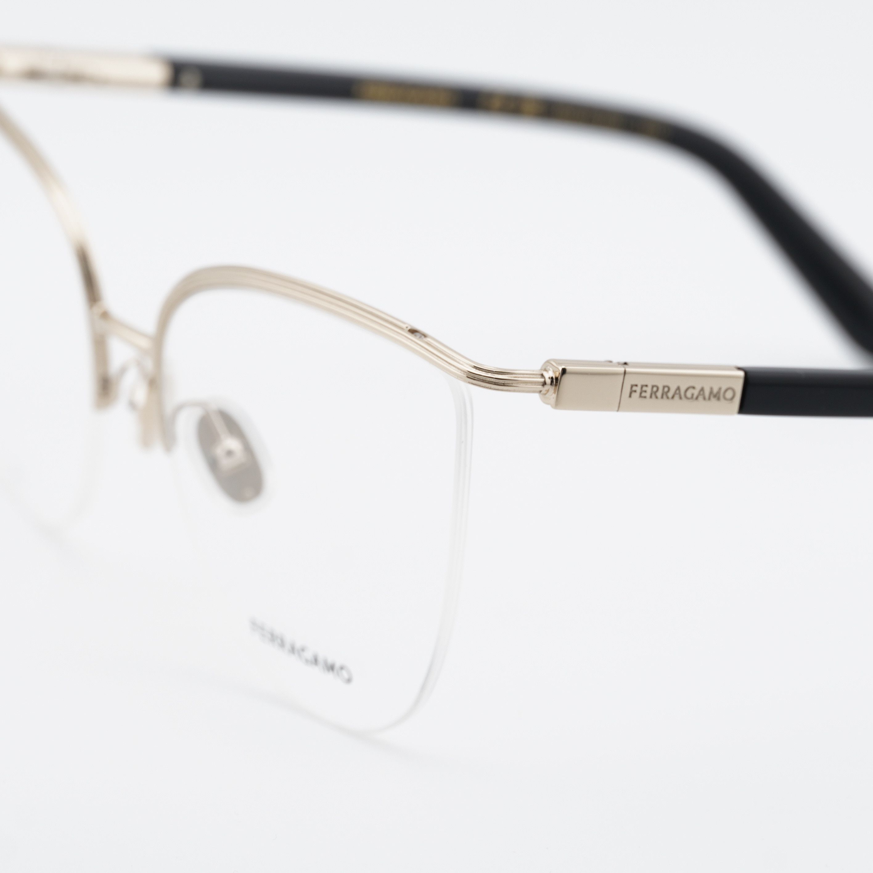Salvatore Ferragamo Salvatore Ferragamo SF2227 710 Eyeglasses Gold/Black 56mm Size ONE SIZE - 7 Thumbnail