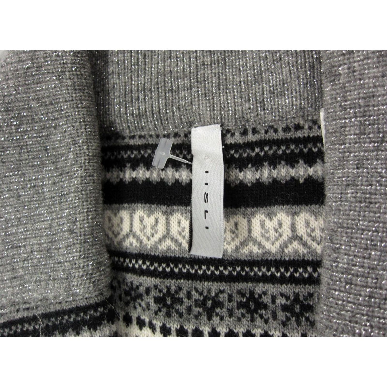 Vintage IISLI Blazer Womens Size 6 Gray White Wool Sweater Cardigan Jacket Casual 80s 90s Size M / US 6-8 / IT 42-44 - 5 Thumbnail