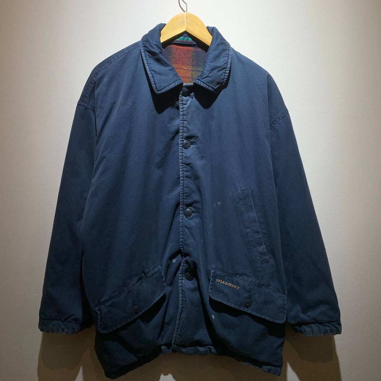 Lyle & Scott Lyle & Scott Plaid Wool Reversible Button Up Jacket Size US XL / EU 56 / 4 - 7 Thumbnail