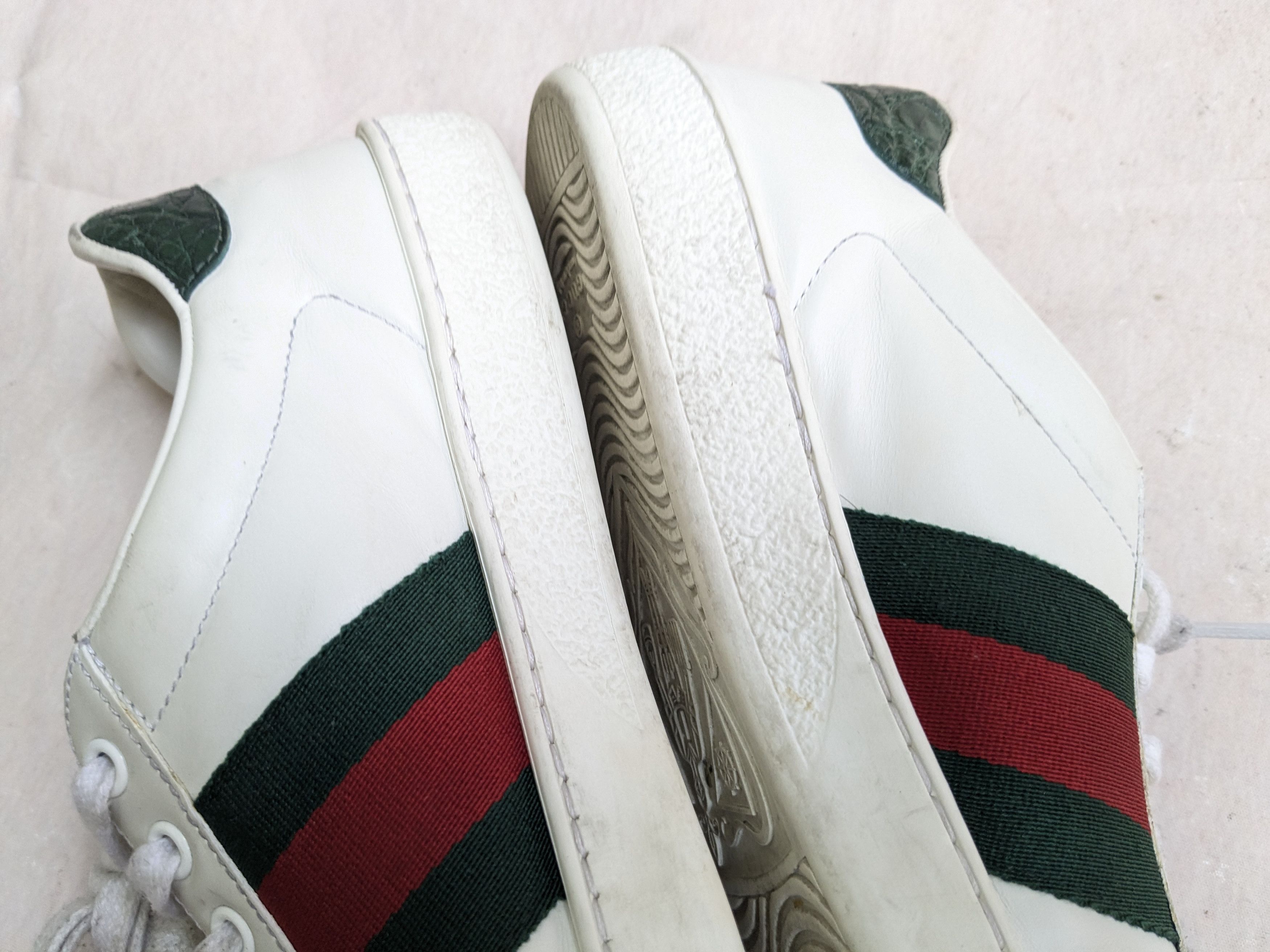 Gucci Gucci Ace Sneakers White Low Tops 7 Leather Size US 7 / EU 40 - 12 Thumbnail