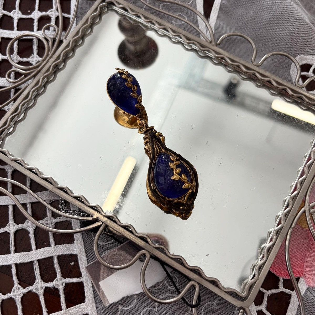 Vintage Designer Tu-Khan Italy drop clip earring Size ONE SIZE - 1 Thumbnail
