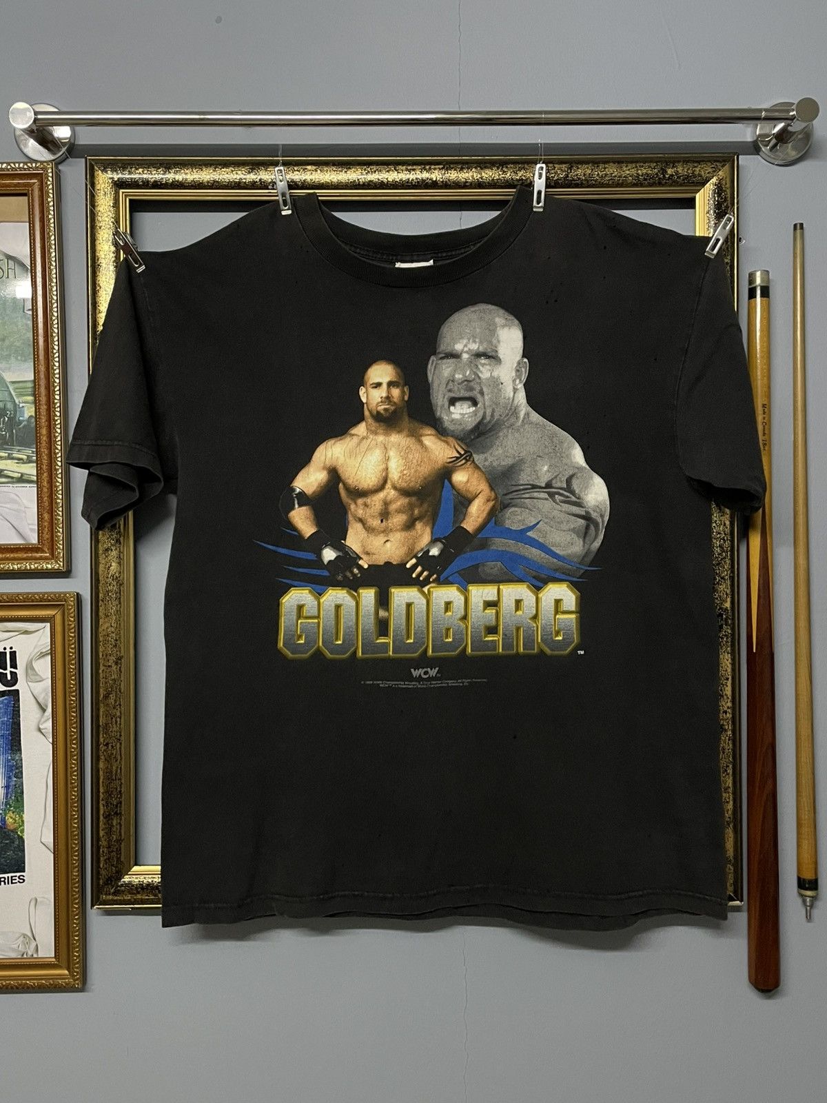 WWE Vintage 1998 Iconic WWE Goldberg Big Print Distressed Tshirt Size US L / EU 52-54 / 3 - 1 Thumbnail