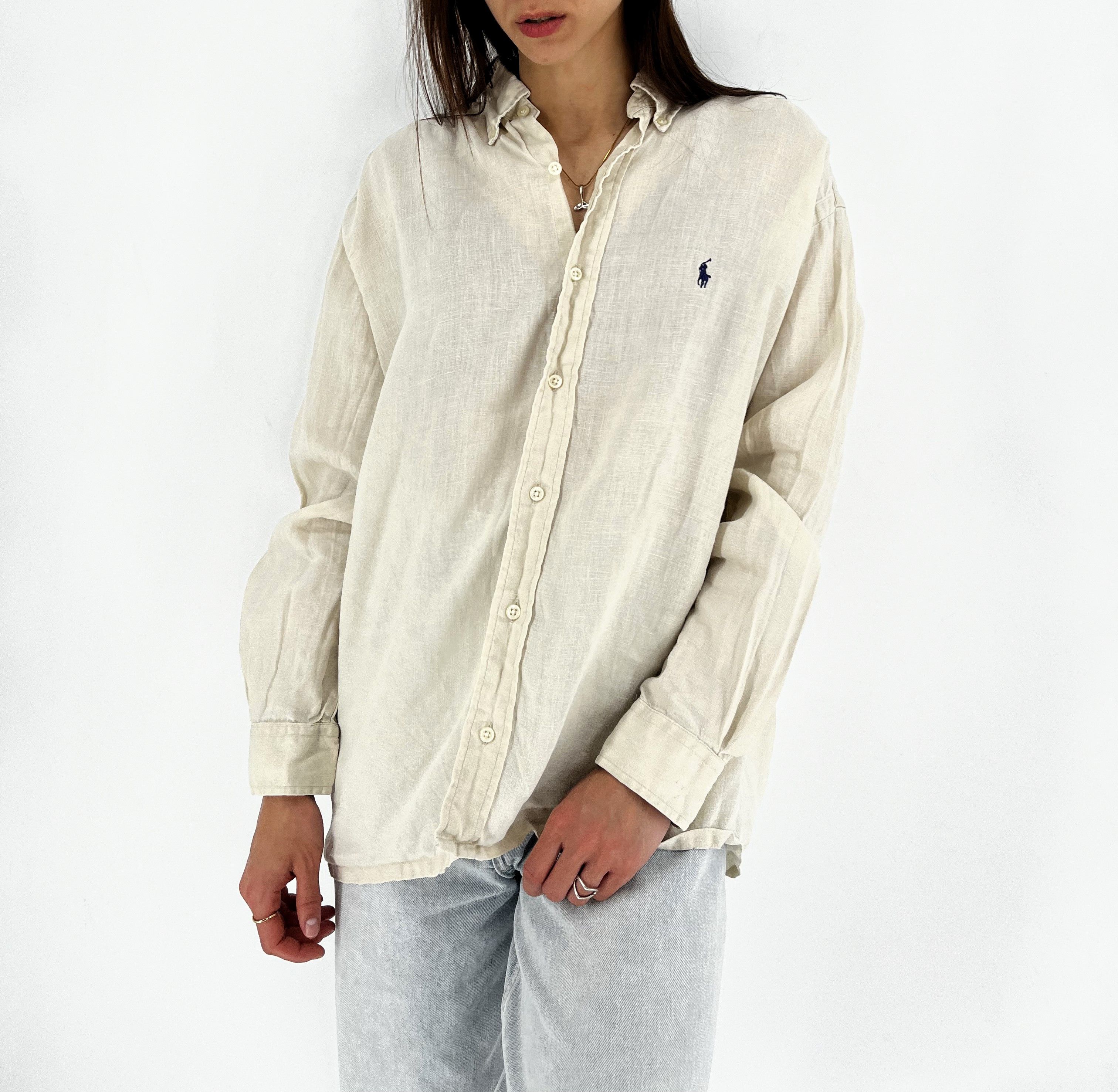 Polo Ralph Lauren Vintage Y2K Polo Ralph Lauren 100% Linen Shirt Size M / US 6-8 / IT 42-44 - 2 Thumbnail