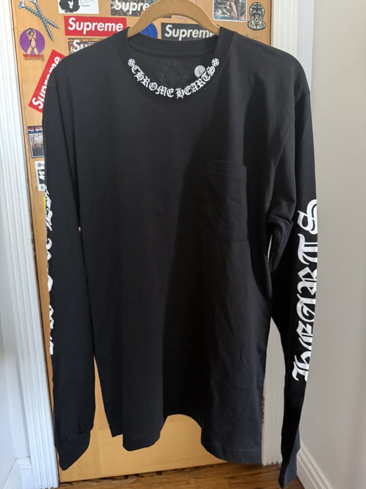 Chrome Hearts CHROME HEARTS NECK LOGO LONG SLEEVE POCKET SHIRT Size US L / EU 52-54 / 3 - 2 Thumbnail