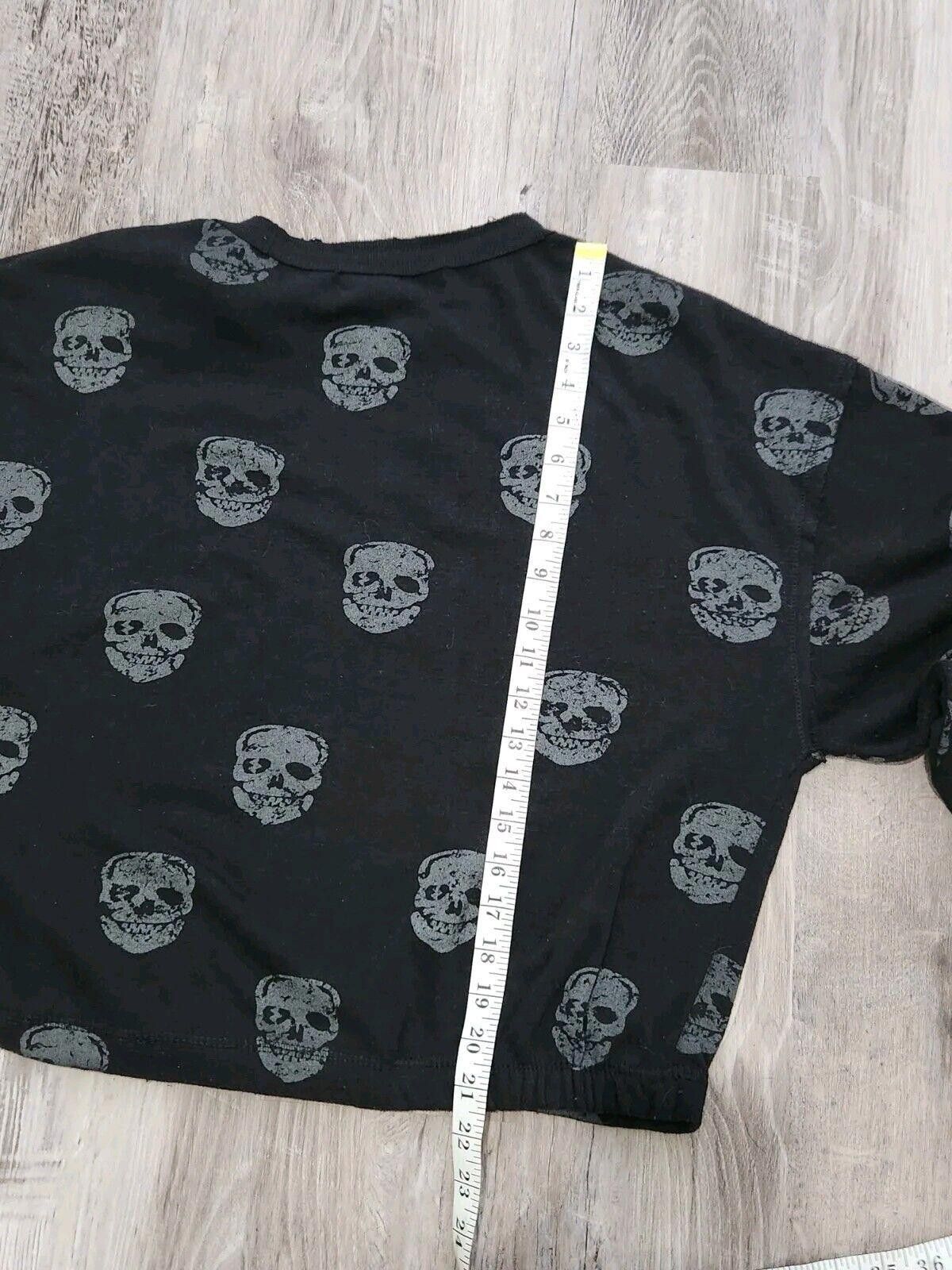 Designer Vintage Havana Sweater Medium Black Skulls Puffy sleeve Size M / US 6-8 / IT 42-44 - 5 Thumbnail