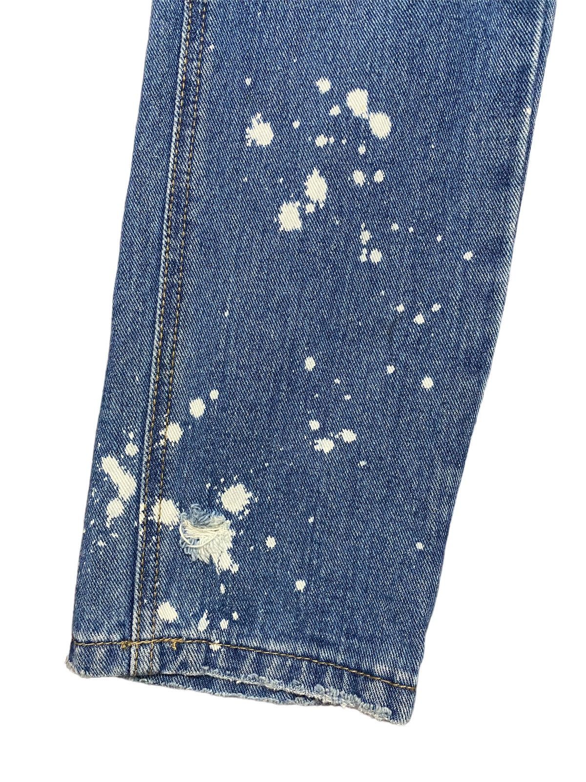 Forever 21 Distressed Denim Paint Jeans by Forever 21 Slim Fit Size US 31 - 3 Thumbnail