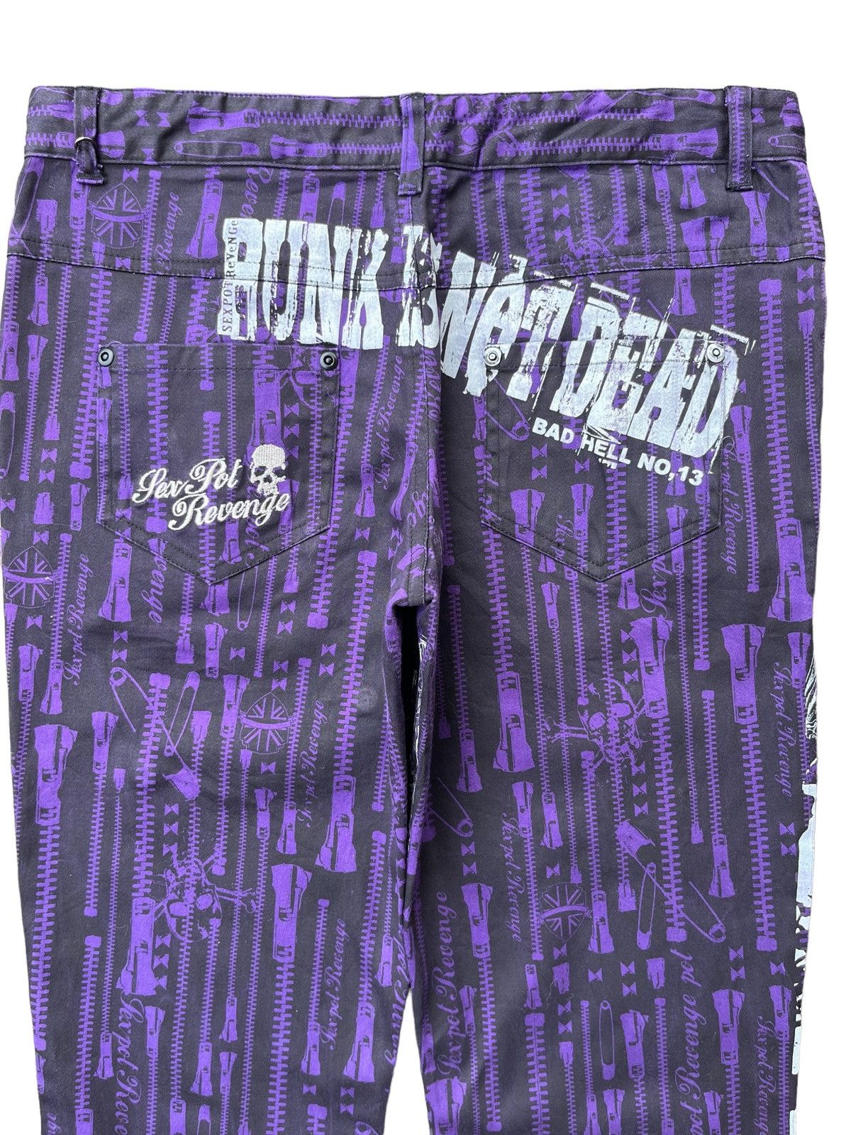 Japanese Brand × Seditionaries Bastard Punk Last Stand by The Sex Pot Revenge Skull Pants Size US 29 - 4 Thumbnail