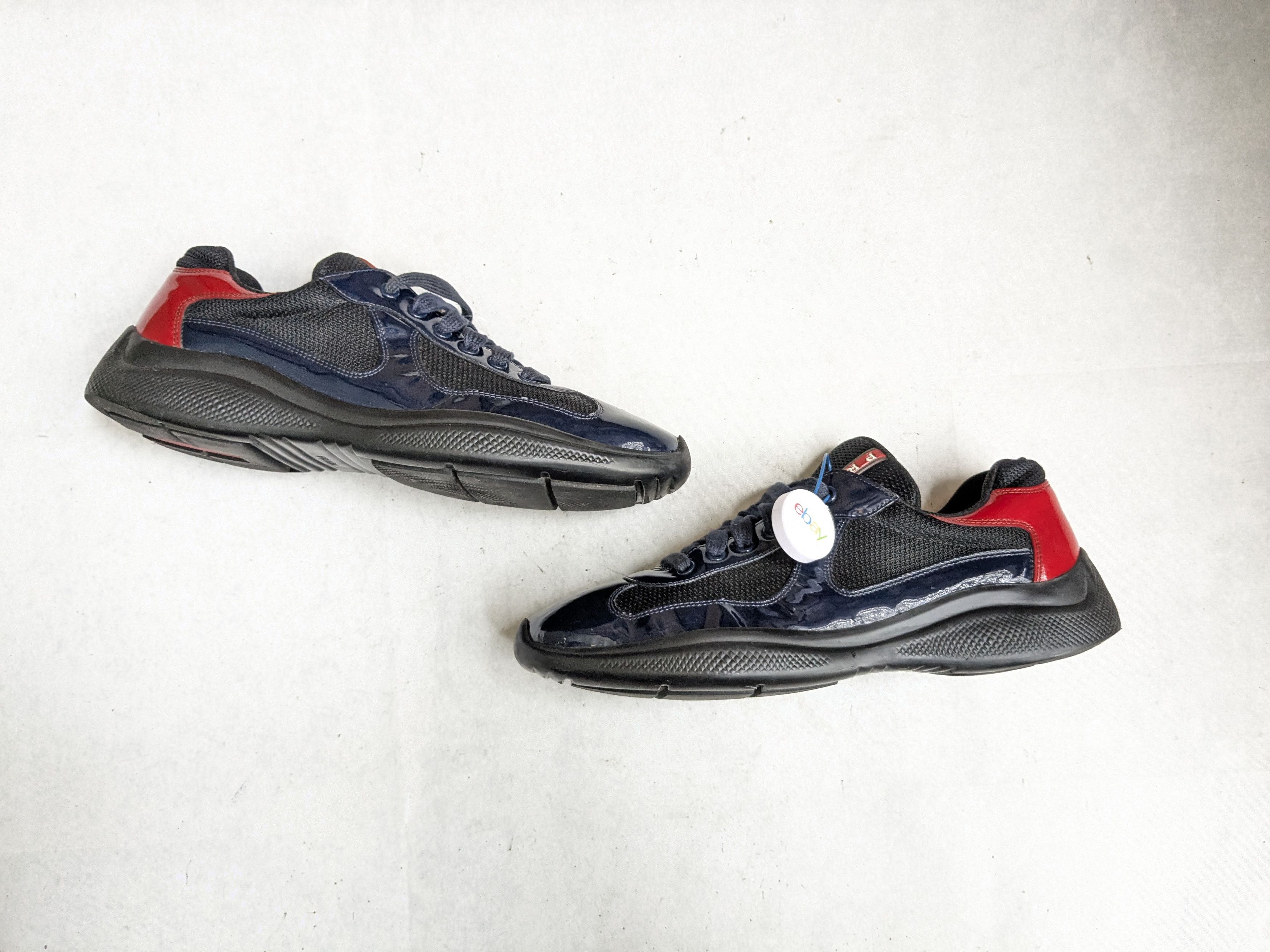 Prada Prada America's Cup Sneakers Navy Blue Patent Leather 9.5 Size US 9.5 / EU 42-43 - 1 Thumbnail
