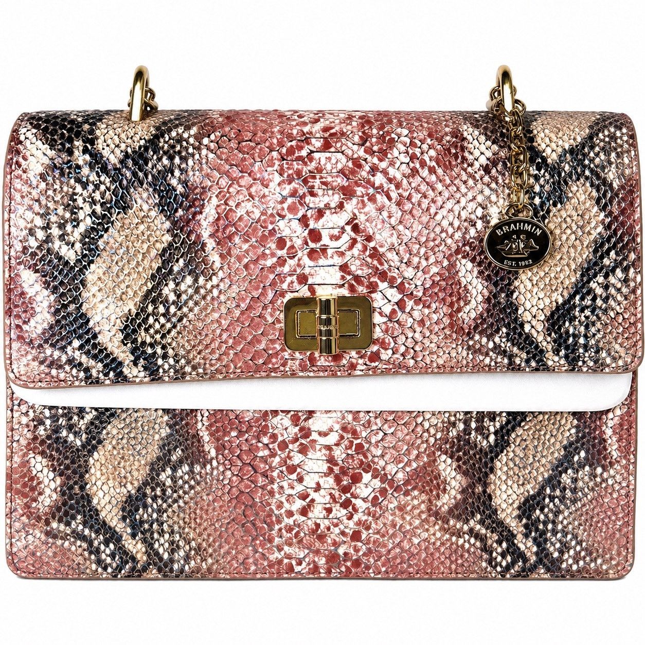 BRAHMIN Brahmin Hallie Multi Skyterra Snake Leather Shoulder Bag NWT Size ONE SIZE - 1 Thumbnail