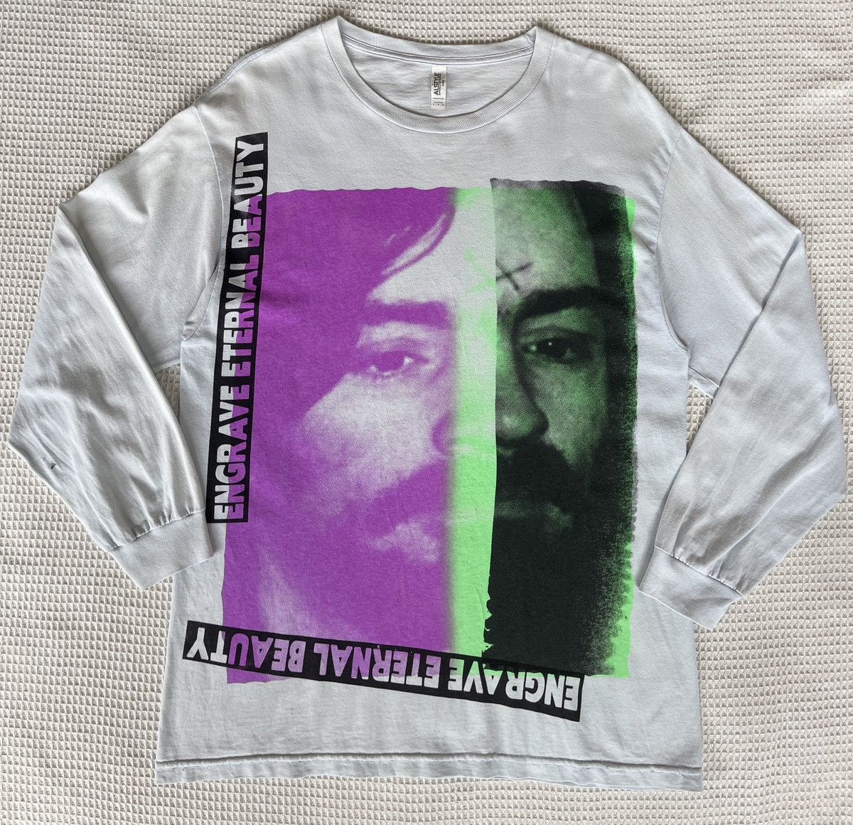 Beauty Beast Vintage🔥Charles Manson🔥ENGRAVE ETERNAL BEAUTY Graphic Tee Size US L / EU 52-54 / 3 - 2 Thumbnail