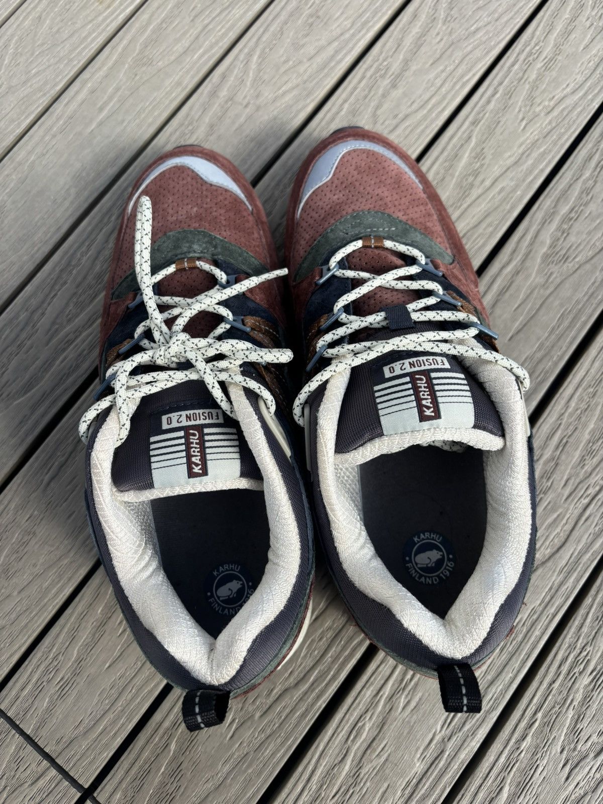 Karhu Karhu Fusion 2.0 Burgundy / Navy Suede Sneakers US 10.5 Size US 10.5 / EU 43-44 - 2 Thumbnail