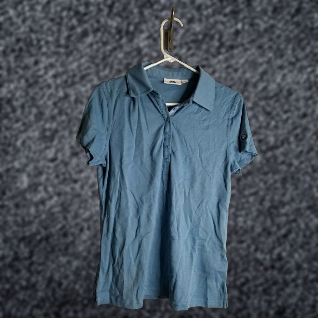 BMW BMW Lifestyle Polo Shirt - Women’s M Blue Short Sleeve Polo, Breathable, Logo, 100% Polyester Spandex, Regular Fit, Golf Shirt Size M / US 6-8 / IT 42-44 - 1 Thumbnail