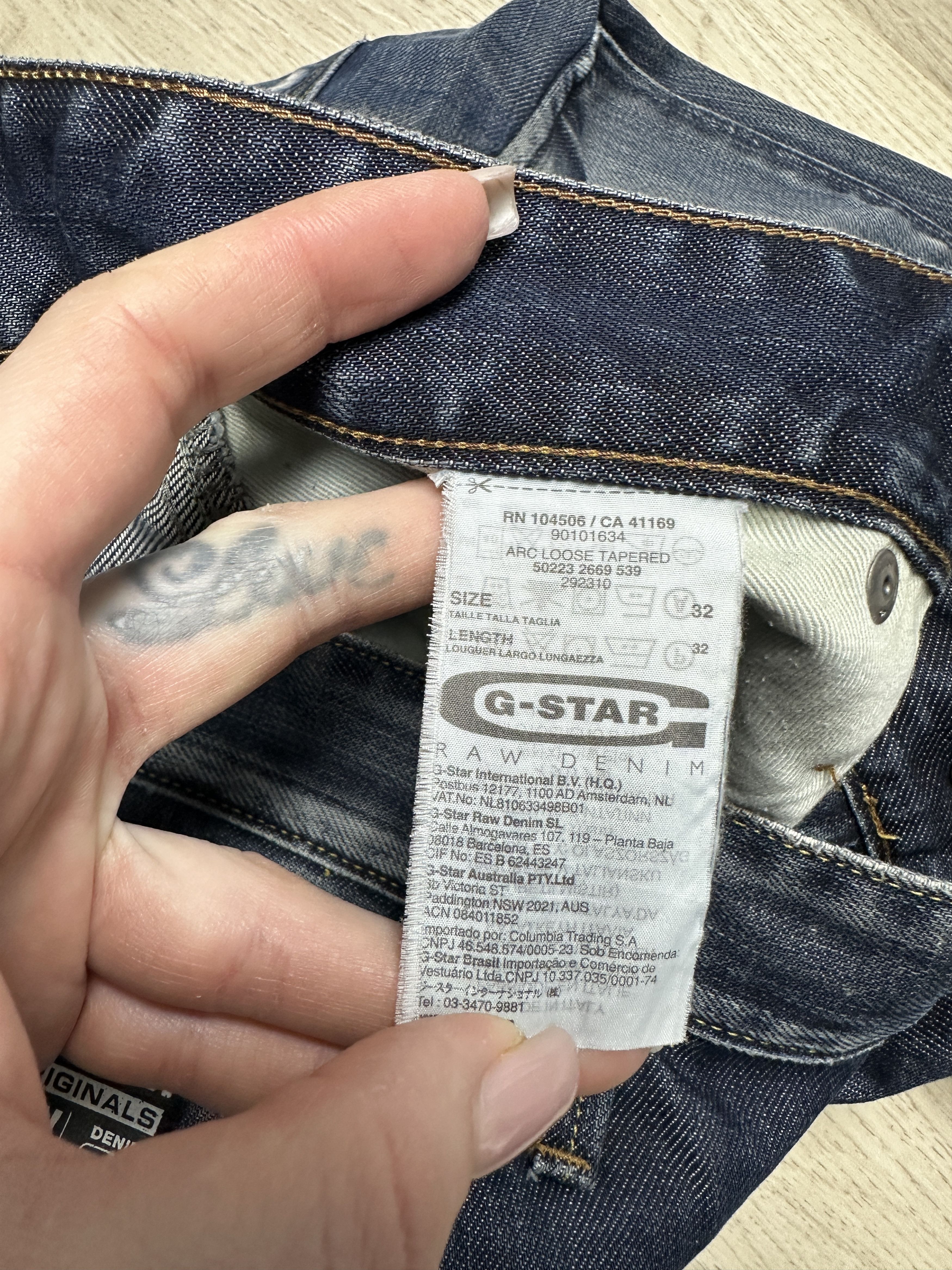 G-Star G Star Raw Mens Arc Loose Tapered Denim Pants Jeans Size US 32 / EU 48 - 5 Thumbnail