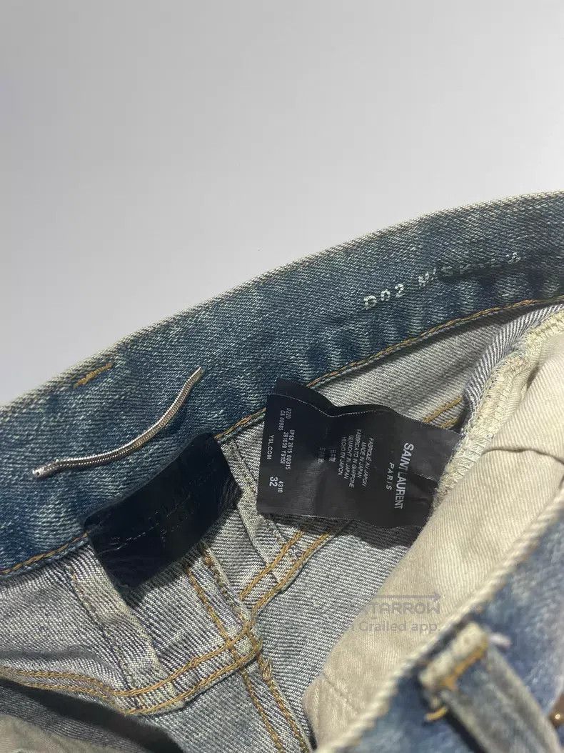 Saint Laurent Paris Saint Laurent Paris Blue Big Destroyed Denim Jeans Size US 32 / EU 48 - 4 Thumbnail