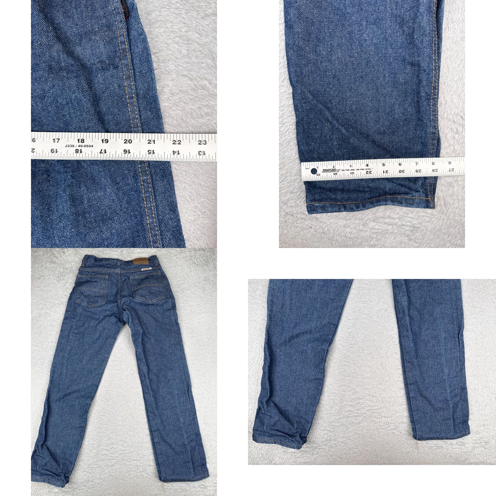 Denime UniFirst Jeans Mens 30x32 Blue Denim Straight Leg Armorex FR Workwear Trades Jeans Size US 30 / EU 46 - 9 Thumbnail