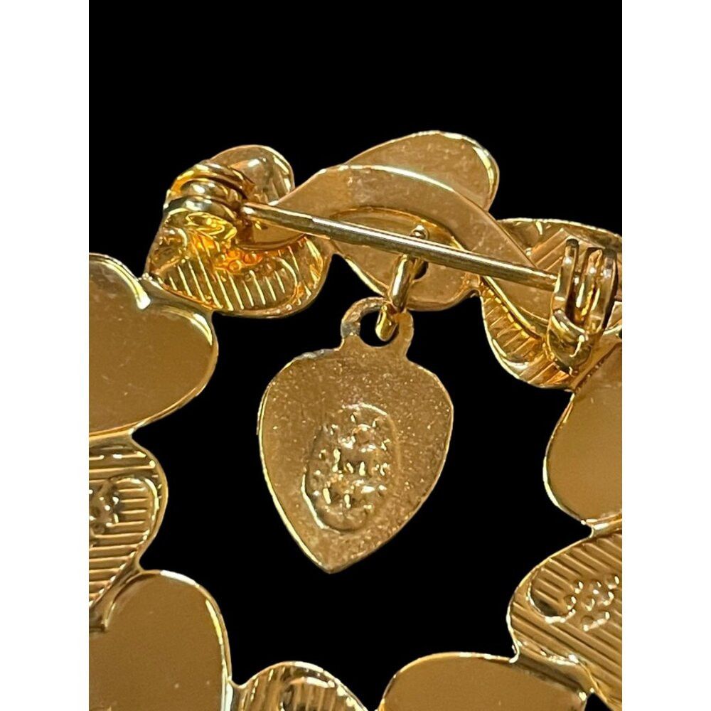 Other Vintage Gold Toned Virgin Mary Heart Wreath Religious Pin Size ONE SIZE - 4 Thumbnail