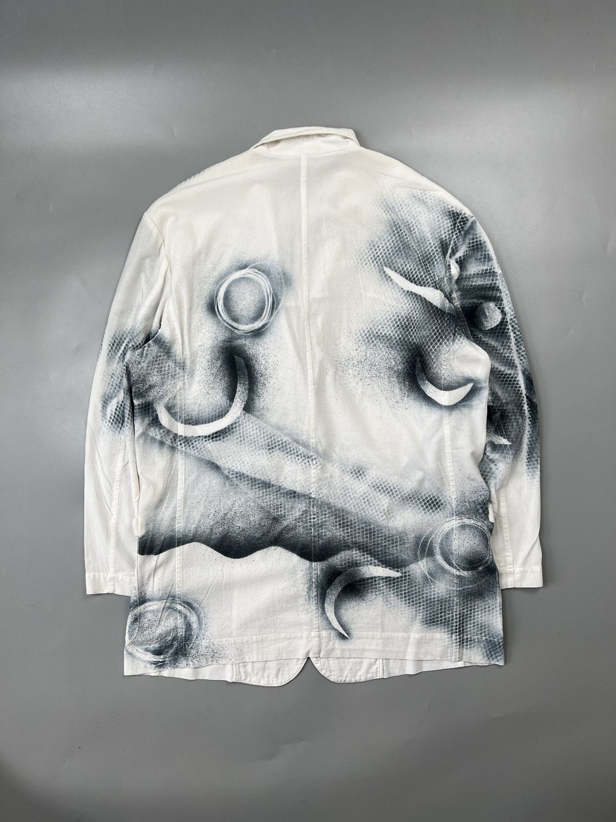 Issey Miyake × Vintage 2000’s Issey Miyake Graphic Pattern Cotton Blazer (Y0545) Size US M / EU 48-50 / 2 - 8 Thumbnail