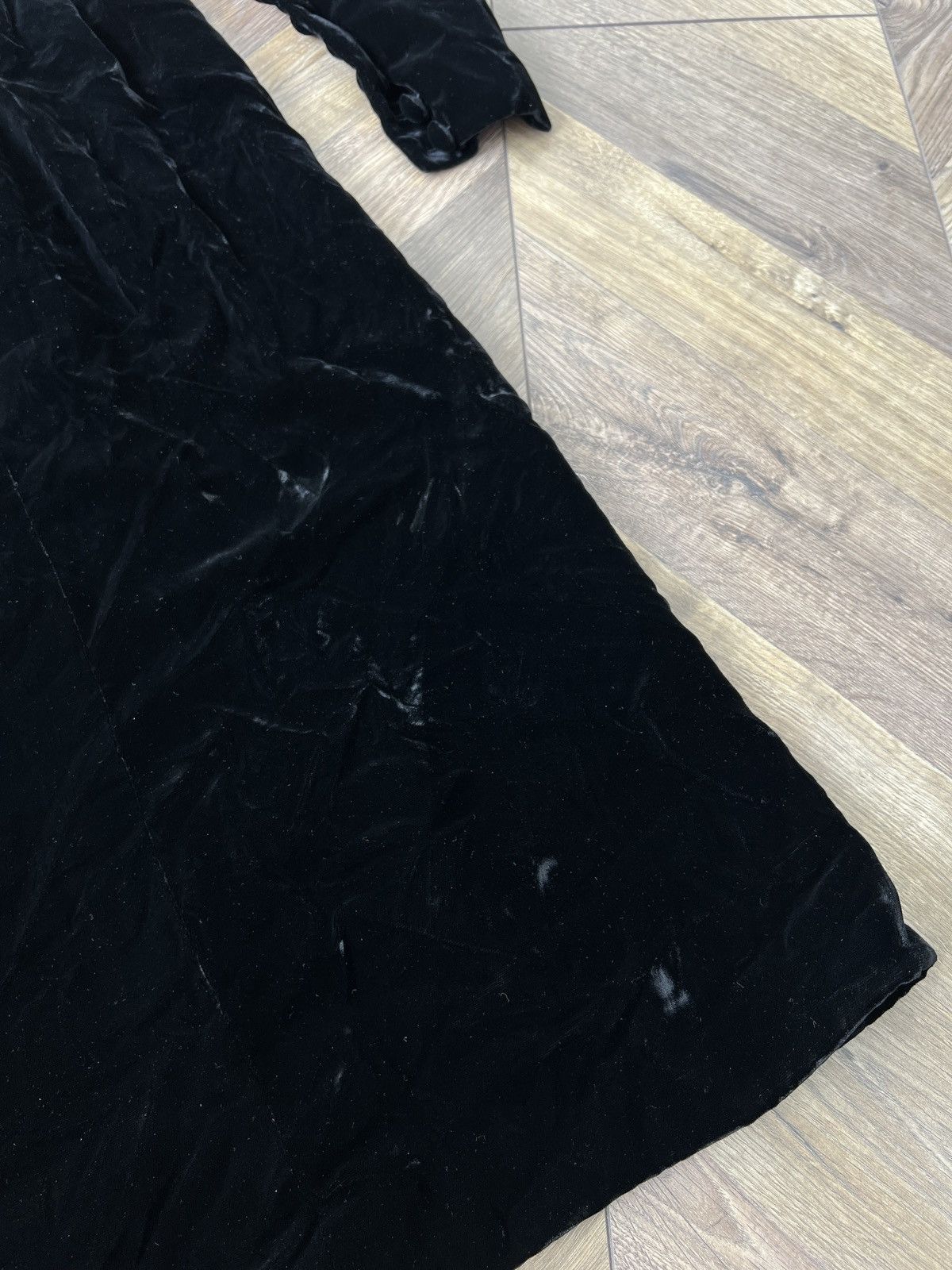 Designer Grieder Vintage Black Velvet Dress Long Sleeve Beaded Waist Size XS / US 0-2 / IT 36-38 - 7 Thumbnail