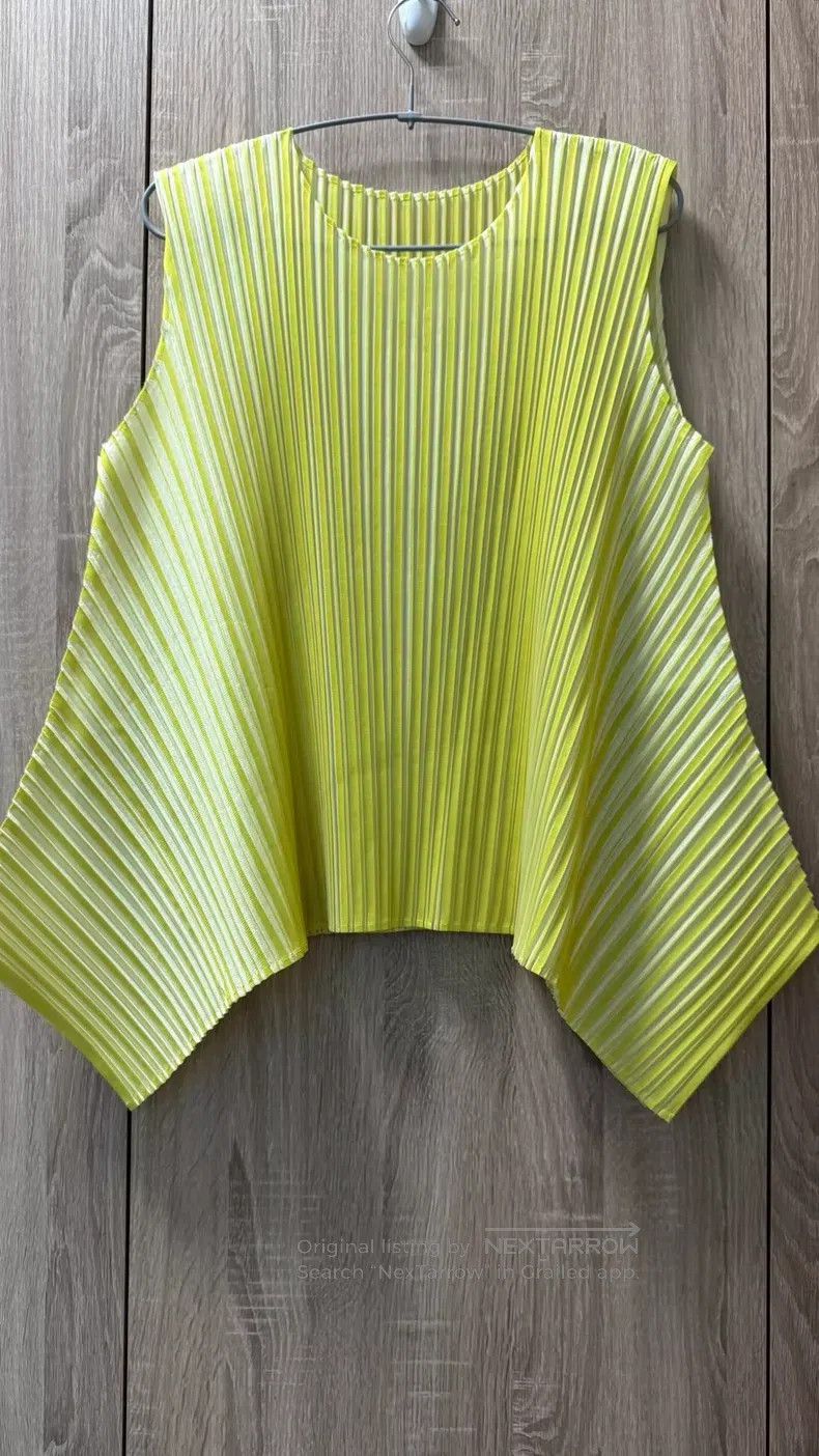 Issey Miyake Issey Miyake Yellow Tank Top Size L / US 10 / IT 46 - 1 Thumbnail