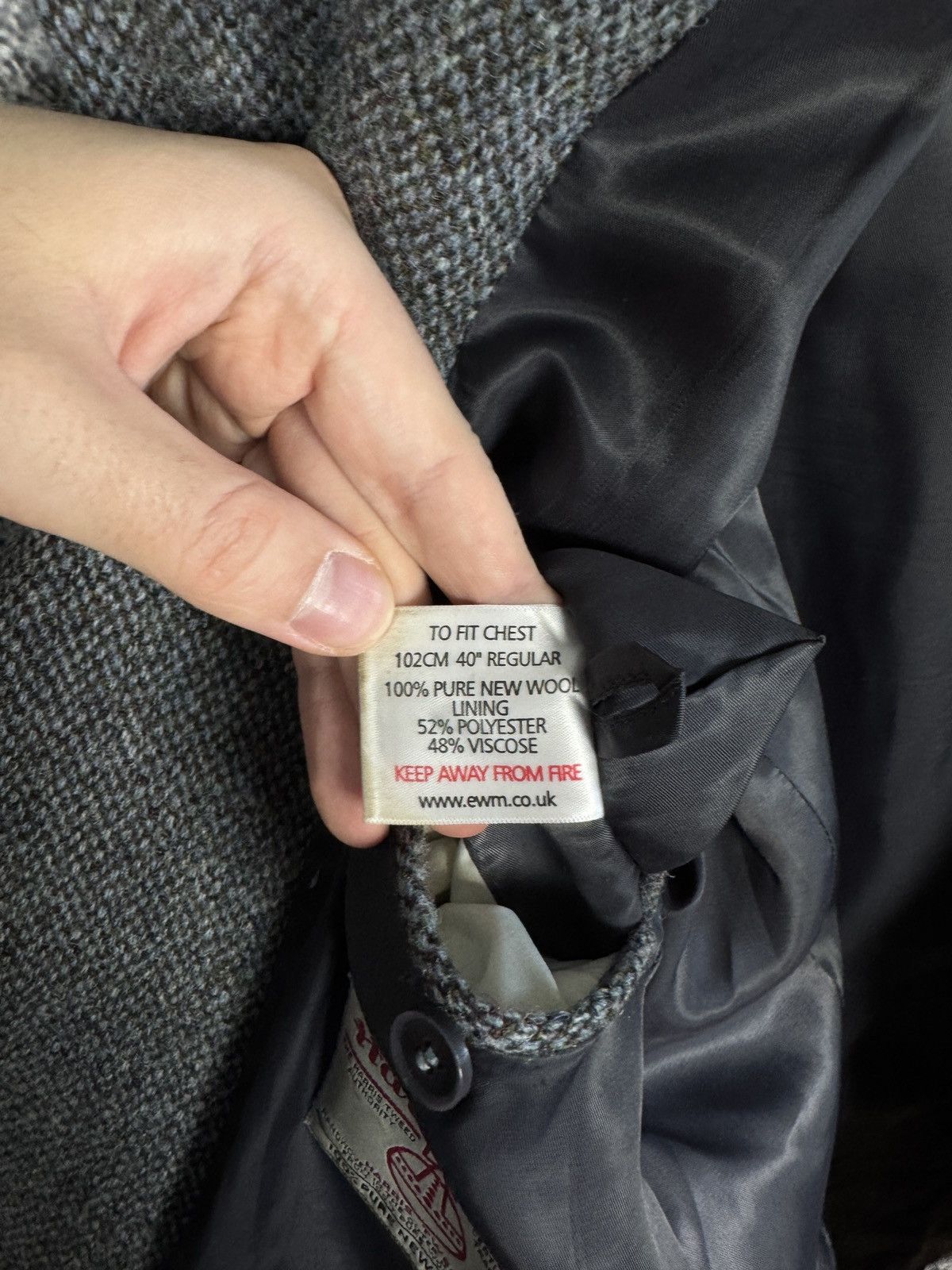 Harris Tweed Harris Tweed Pure New Wool Blazer Jacket Vintage Size 40 Size 40R - 8 Thumbnail