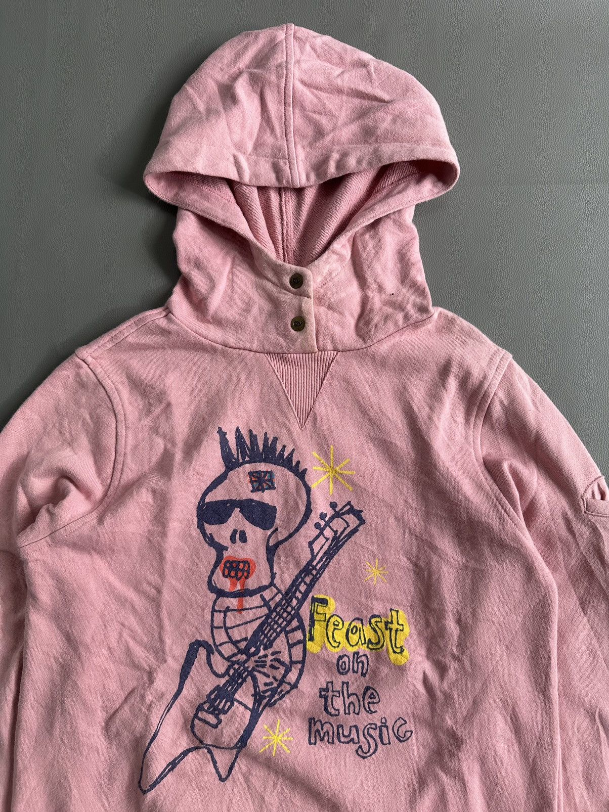 Japanese Brand × KMRii × Vintage GALOOP FEAST ON THE MUSIC ROCK AND ROLL HOODIE Size US M / EU 48-50 / 2 - 2 Thumbnail