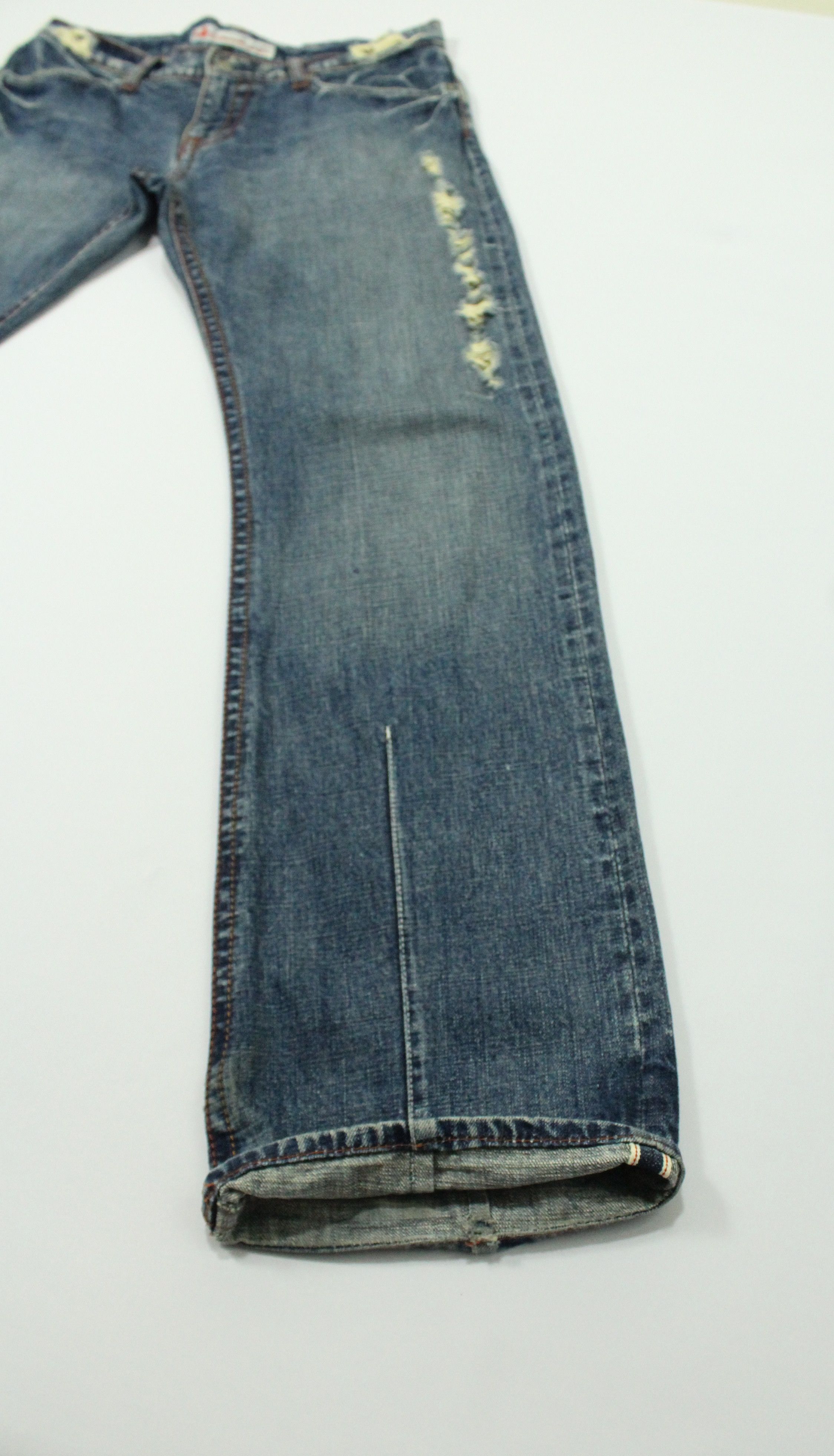 Japanese Brand Selvedge Distressed Style GENOESE Denim Size US 32 / EU 48 - 2 Thumbnail