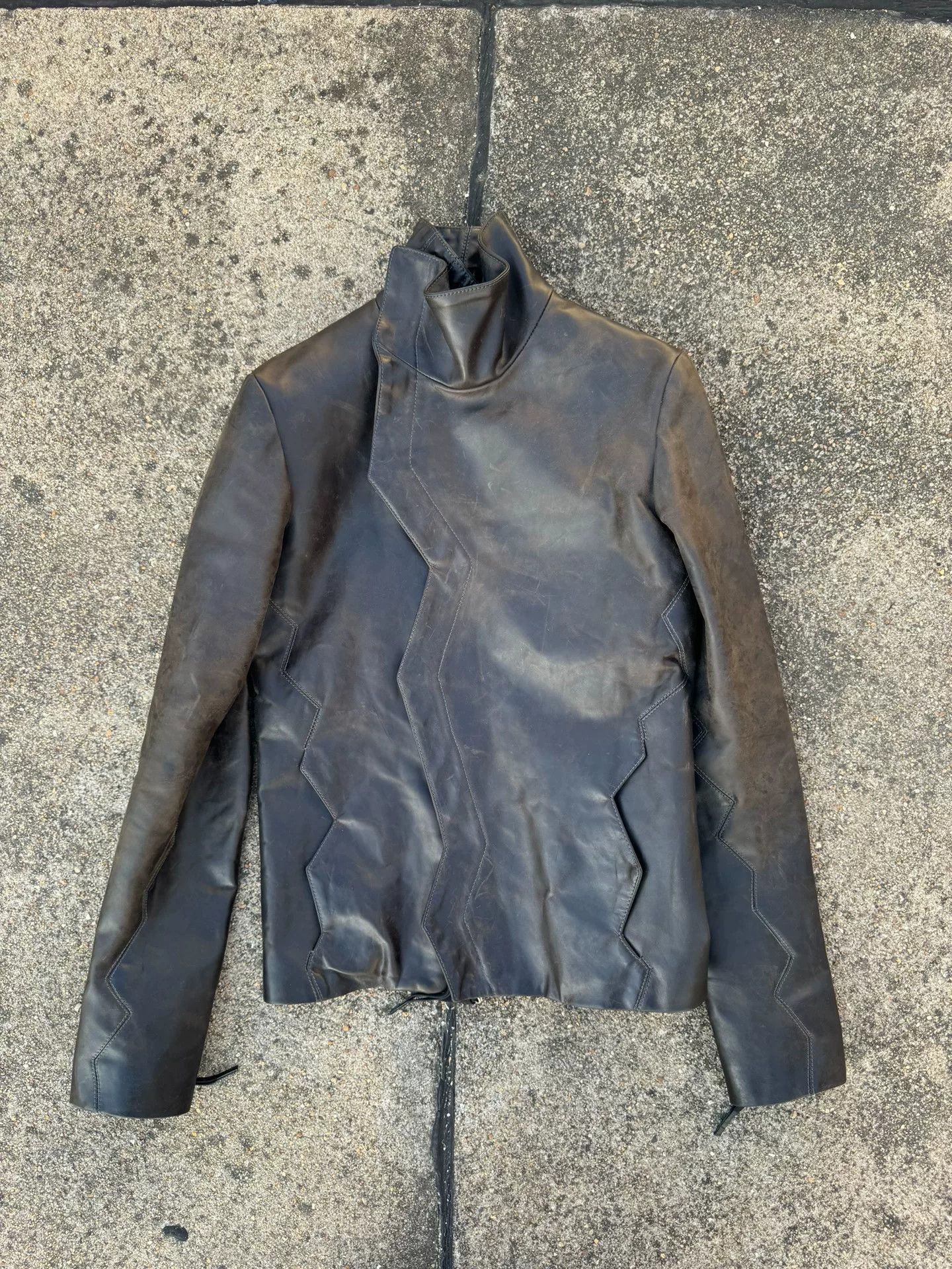 Carol Christian Poell Carol Christian Poell Crash Seam Leather Jacket Size US S / EU 44-46 / 1 - 1 Thumbnail