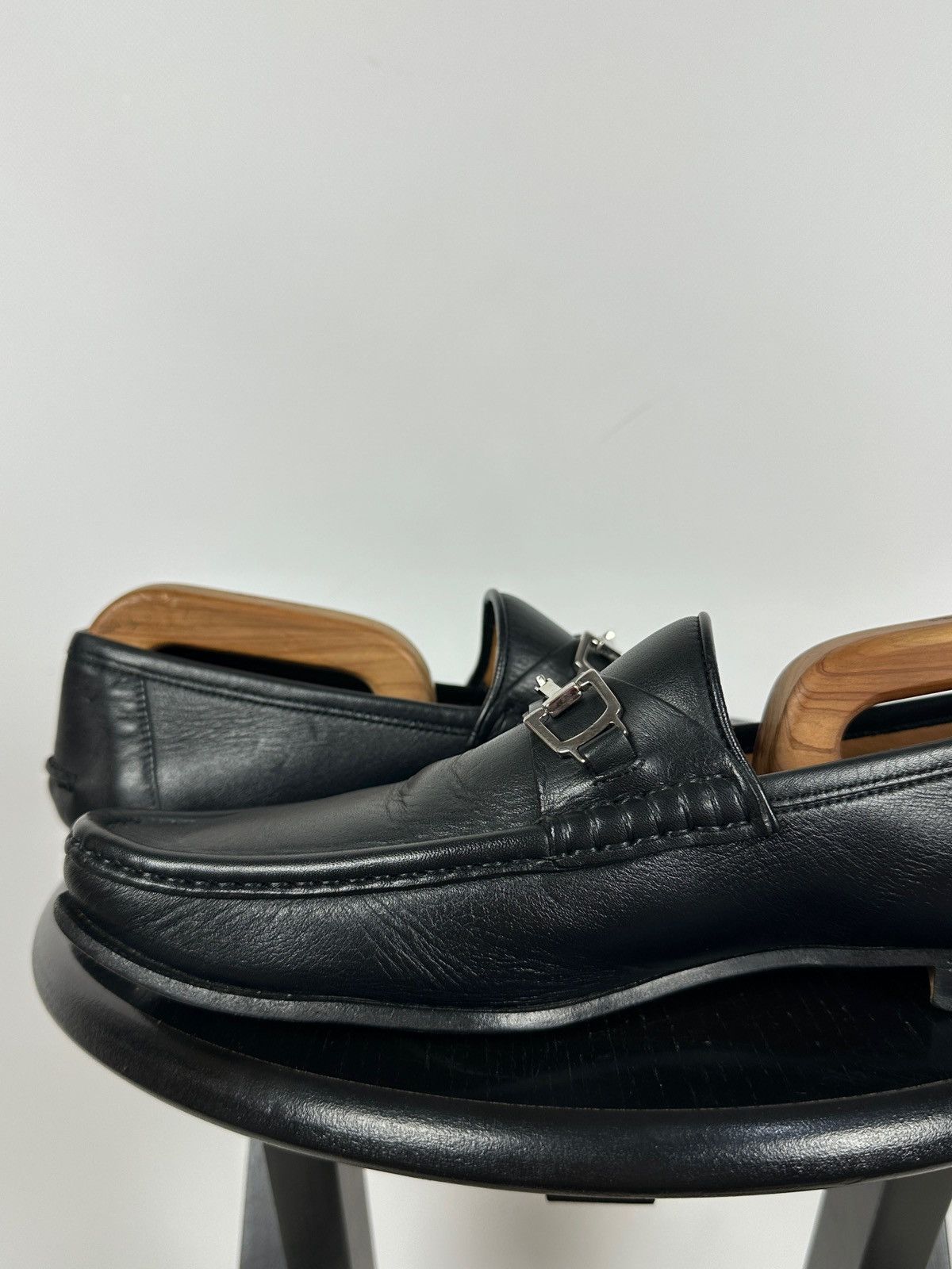Gucci Gucci Horsebit Black Leather Slip On Loafers Size US 9 / EU 42 - 20 Thumbnail