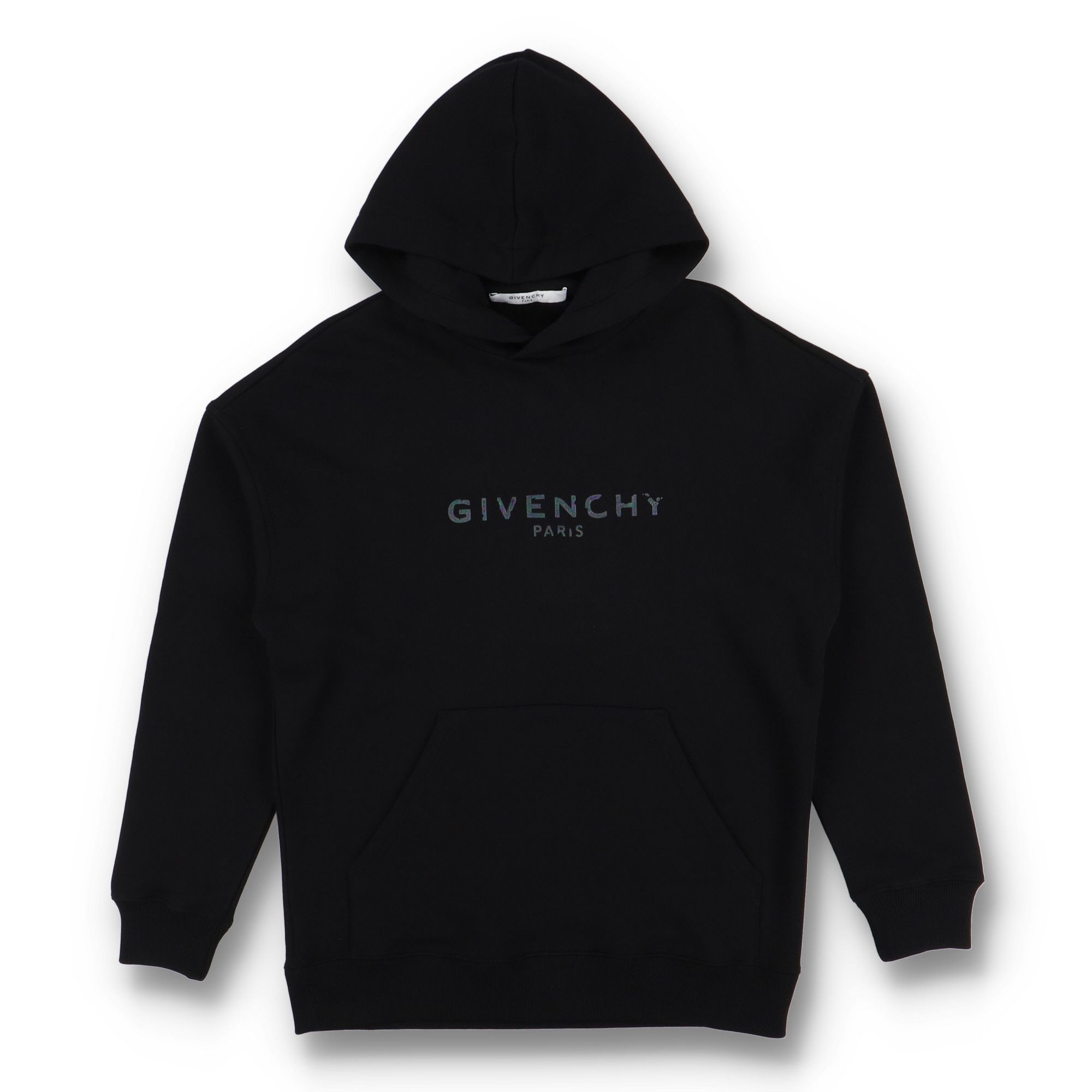 Givenchy Black Iridescent Blurred Logo Hoodie Size US XS / EU 42 / 0 - 1 Thumbnail