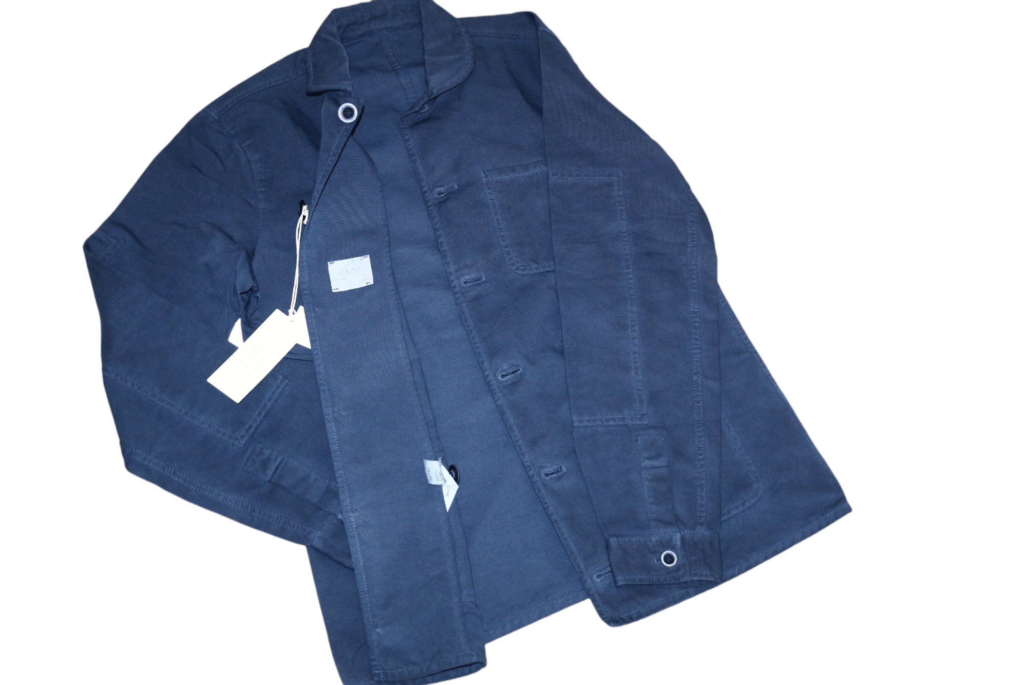 Japanese Brand DEADSTOCK💥CAPRI OSAKA-TC Indigo Dyed Chore Jacket Size US M / EU 48-50 / 2 - 11 Thumbnail