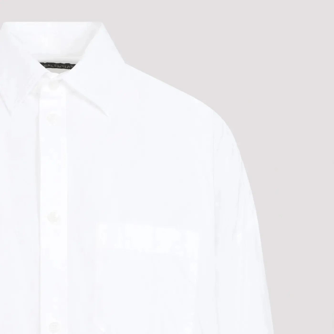 Balenciaga o1mt1gz1224 Cocoon Shirt Large Fit in White Size M / US 6-8 / IT 42-44 - 3 Thumbnail